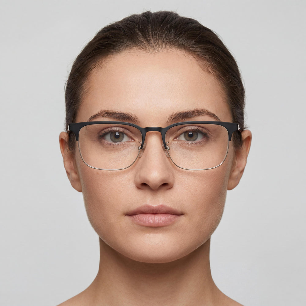 Coach Women's Hc 5121 Metal Rectangular Eyeglass Frames Matte Light Gold Matte Black 56mm