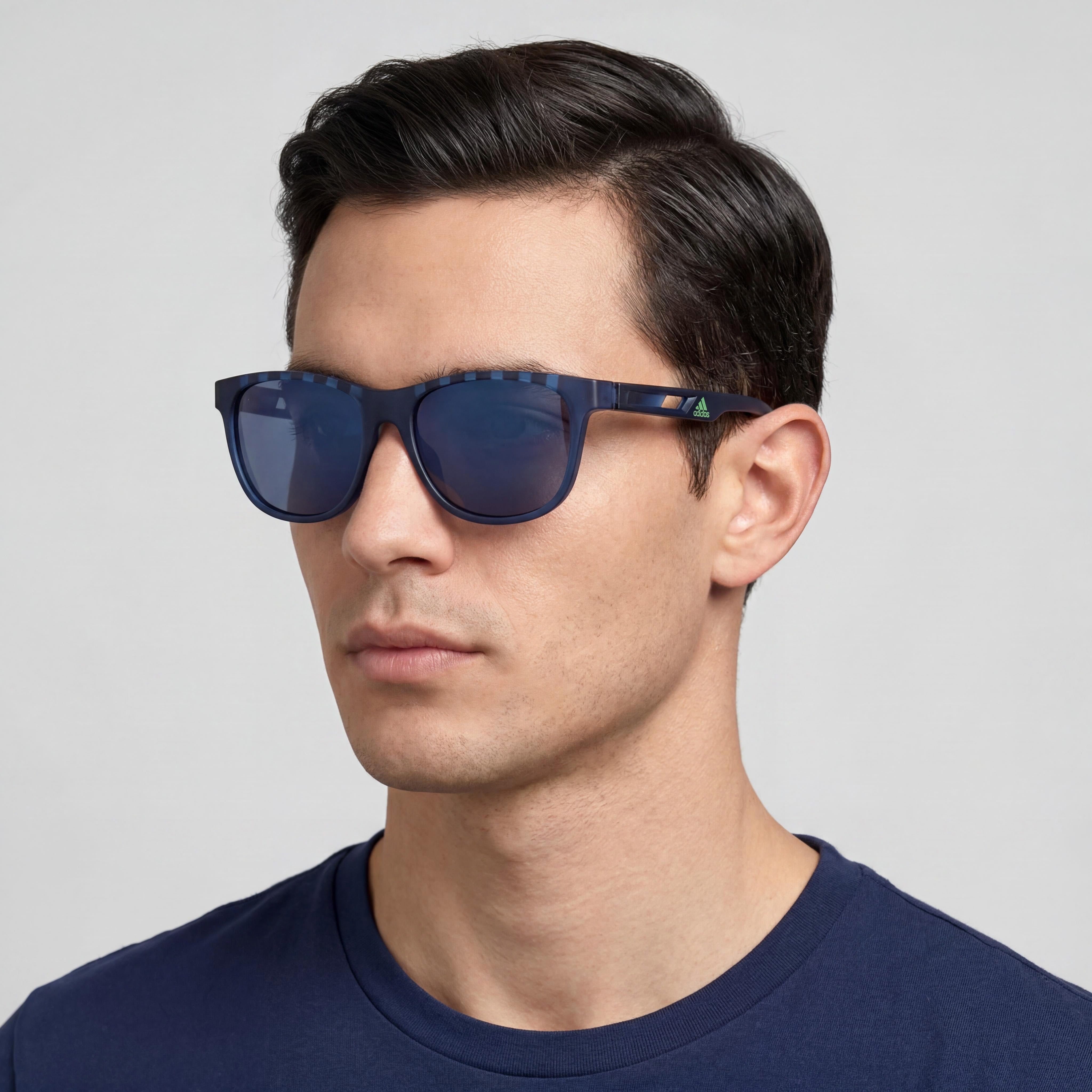 adidas Sp002292v Unisex Blue TR90 Plastic Frame Sunglasses with 100% UVA/UVB Protection and Non-Polarized Plastic Lenses 55mm, Photo 4