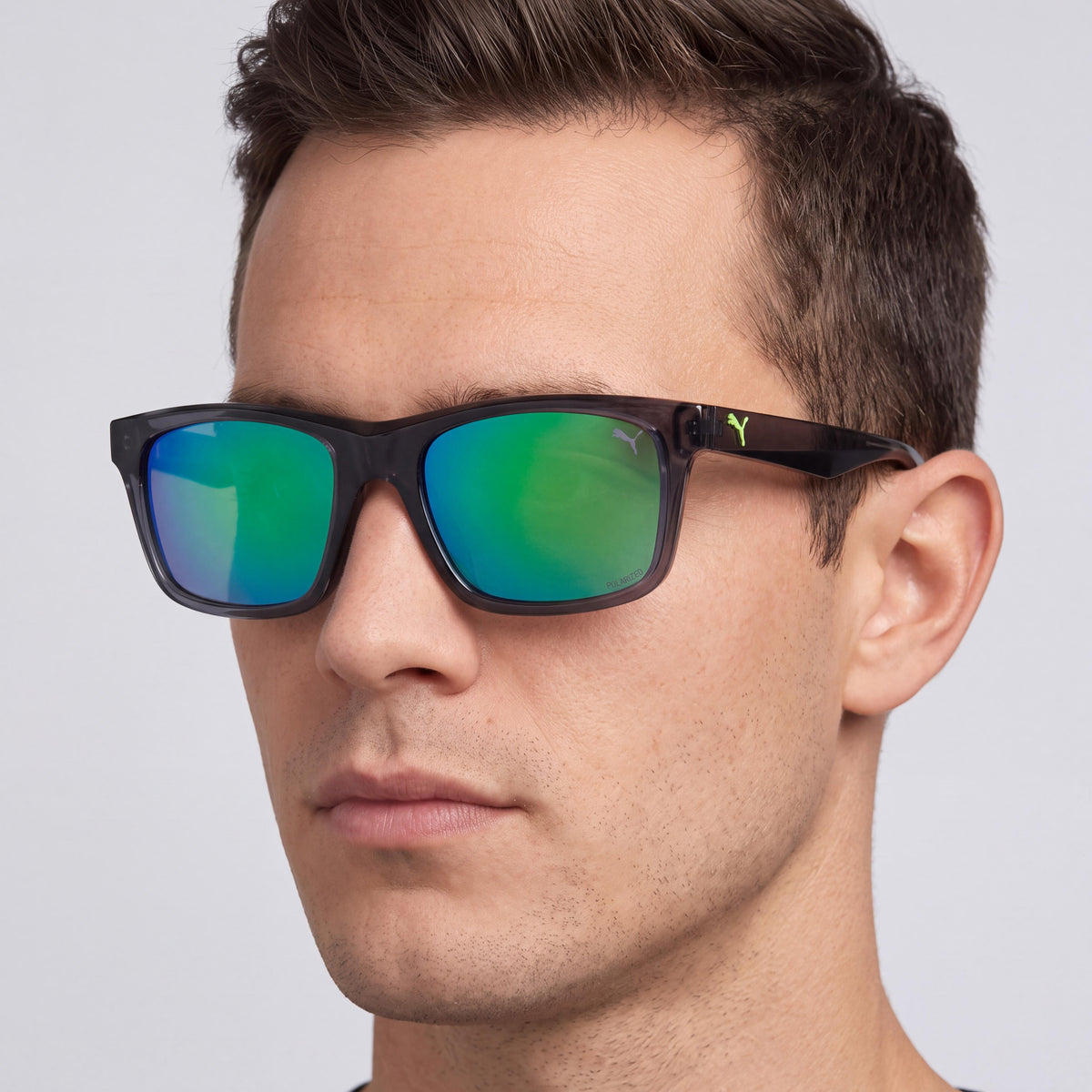 Gafas de sol para hombre PUMA Pu0402s-003 Sport Injection con montura gris, lentes rojas no polarizadas, 59 mm, Photo 4