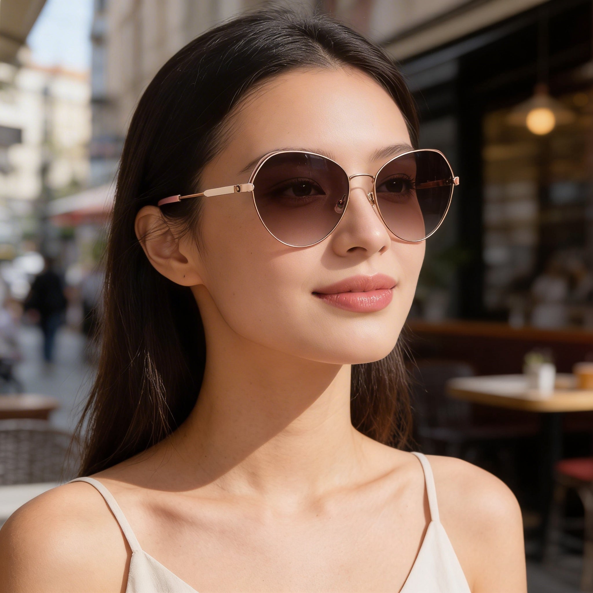 Kate Spade New York york Women's Octavia/G/S Red Gold Stainless Steel Brown Gradient Non-Polarized UV Protection Sunglasses 59mm, Photo 5