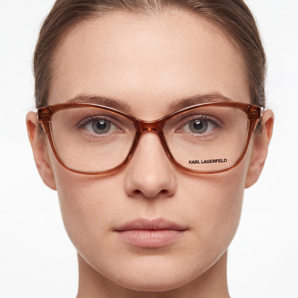 Gafas de sol unisex KARL LAGERFELD KL6095 de montura inyectada moderna, color marrón/marrón claro, con protección UV y lentes no polarizadas de 56 mm, Photo 3