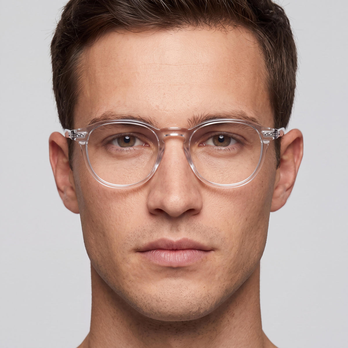 Tommy Hilfiger TH 1893 Unisex Casual Oval Full Rim Acetate Crystal Frame Polycarbonate Lens Eyeglasses 48-19-140, Photo 3
