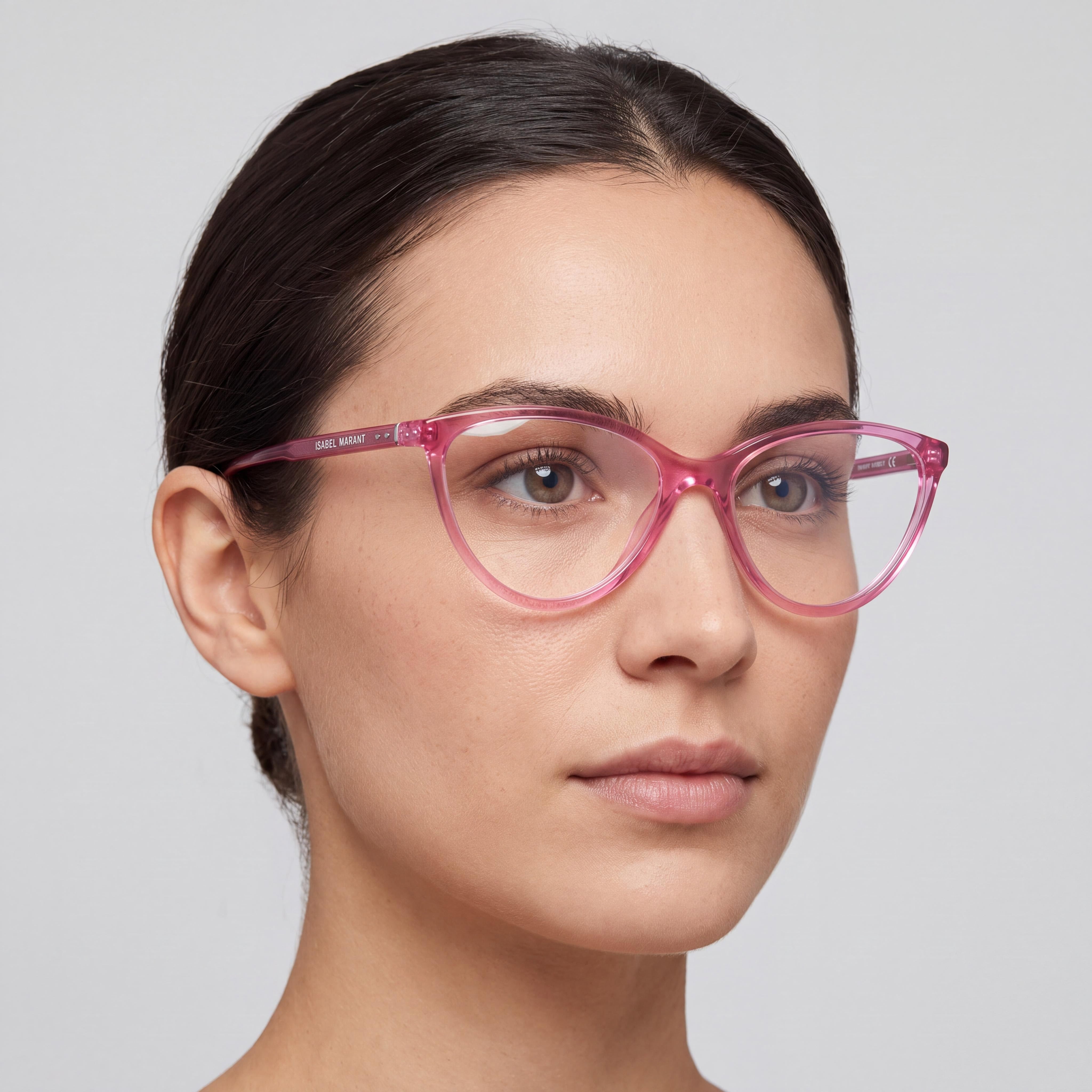 Isabel Marant IM 0065 Women's Pink Acetate Frame Polycarbonate Lens Non-Polarised Sunglasses 55mm, Photo 4