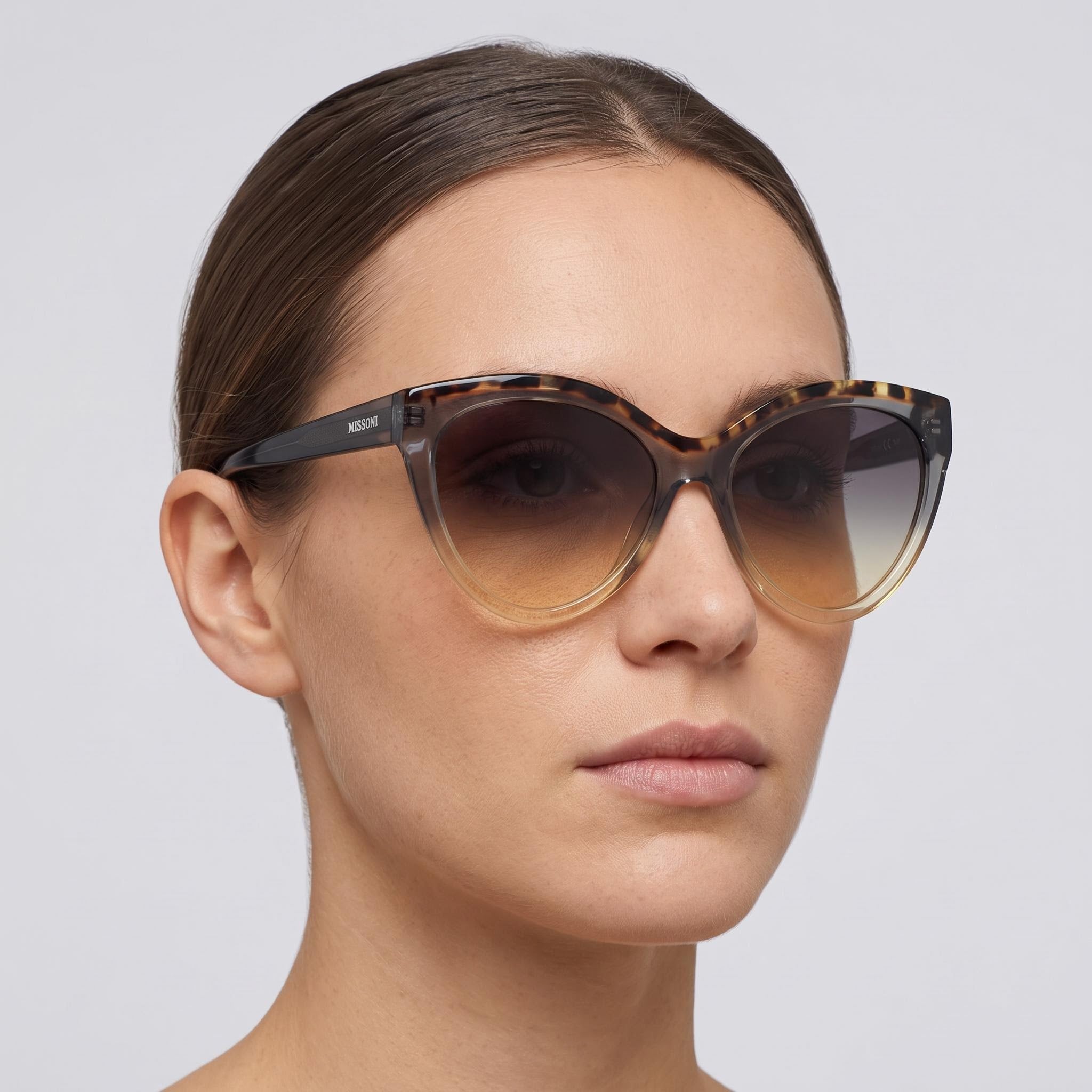 M Missoni Modern Women's Transparent Faded Tortoise Acetate Grey Ochre UV Protected Non-Polarized Sunglasses 57mm, Photo 5