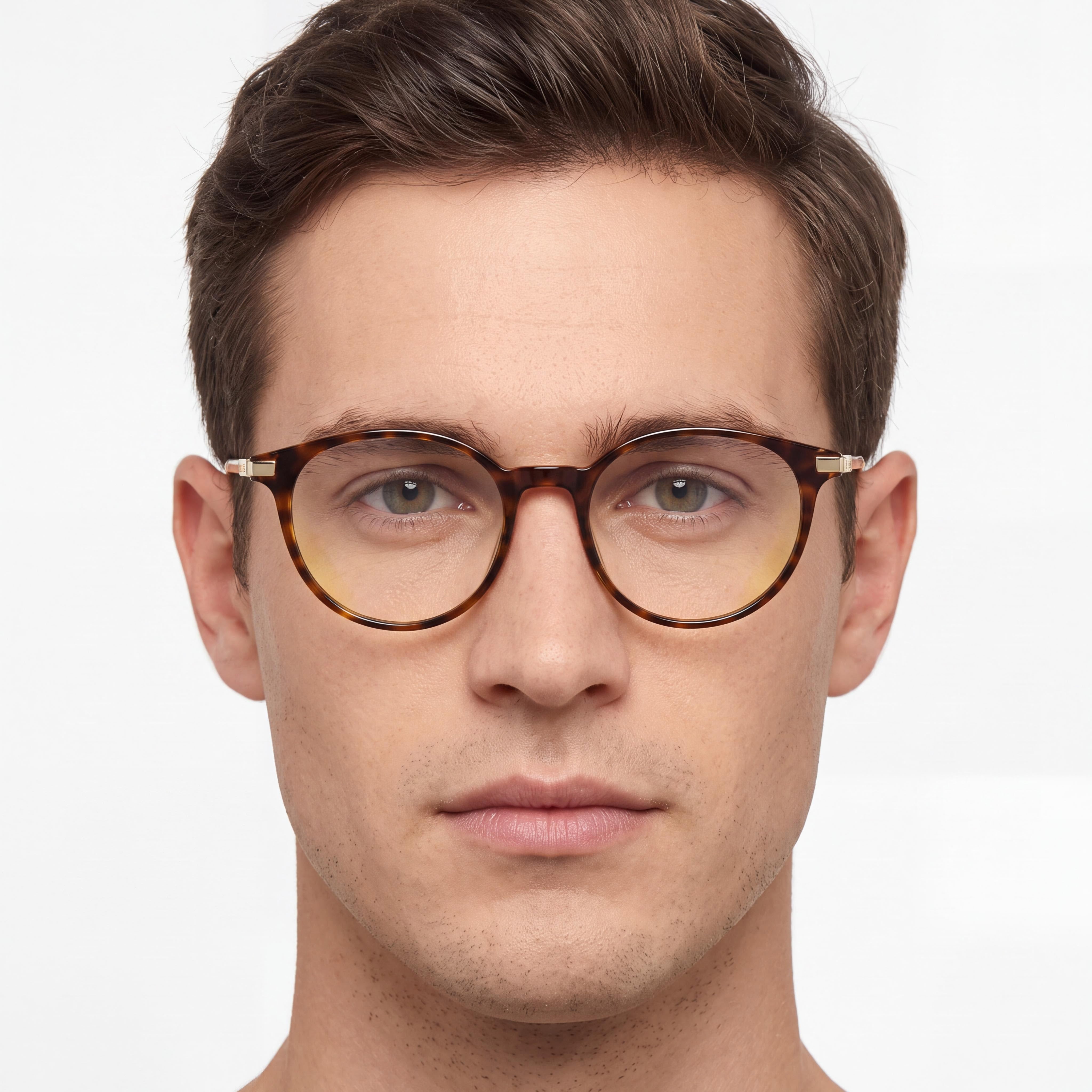 Polaroid Modern PLD D461/G Men's Injected Full-Rim Oval Havana Eyeglasses with Non-Polarized Lenses 50mm, Photo 4