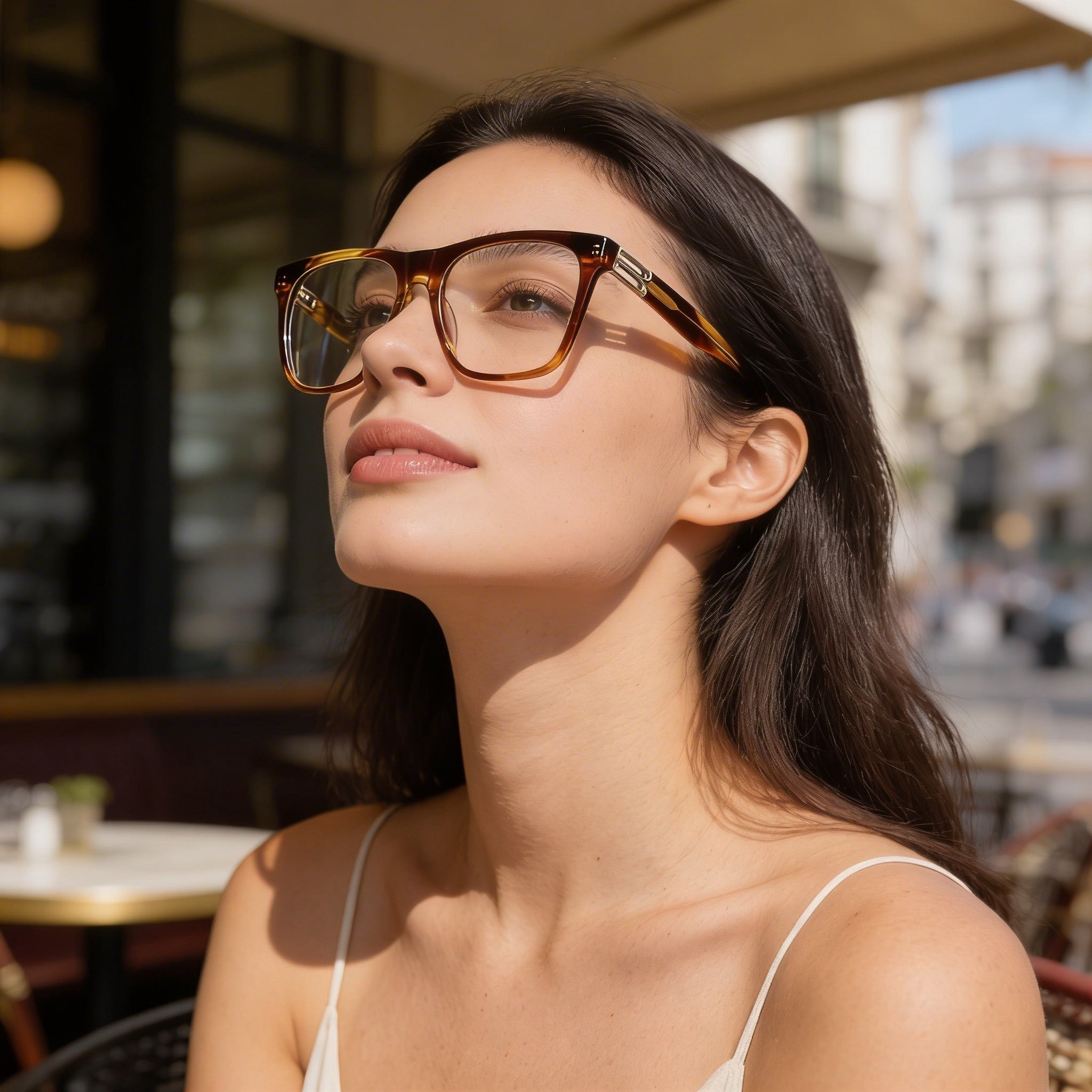 Victoria Beckham Vb2679 Ophthalmic Eyeglasses Frame for Women in Striped Brown, Size 53-17-140, Photo 5
