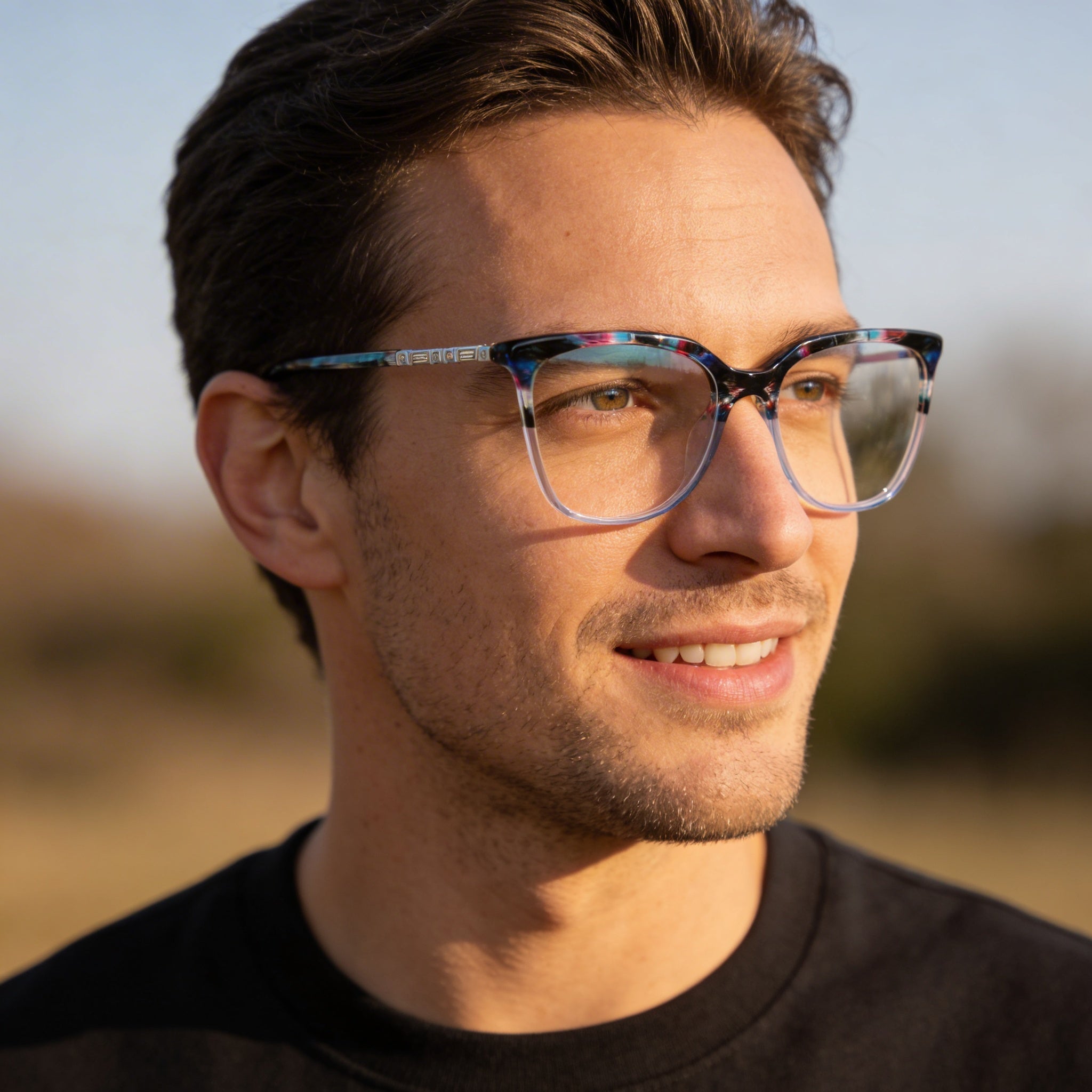 Gafas de sol bebe BB5191 para hombre, con montura metálica ligera y lentes de policarbonato, color azul, talla 54-17-135, Photo 4