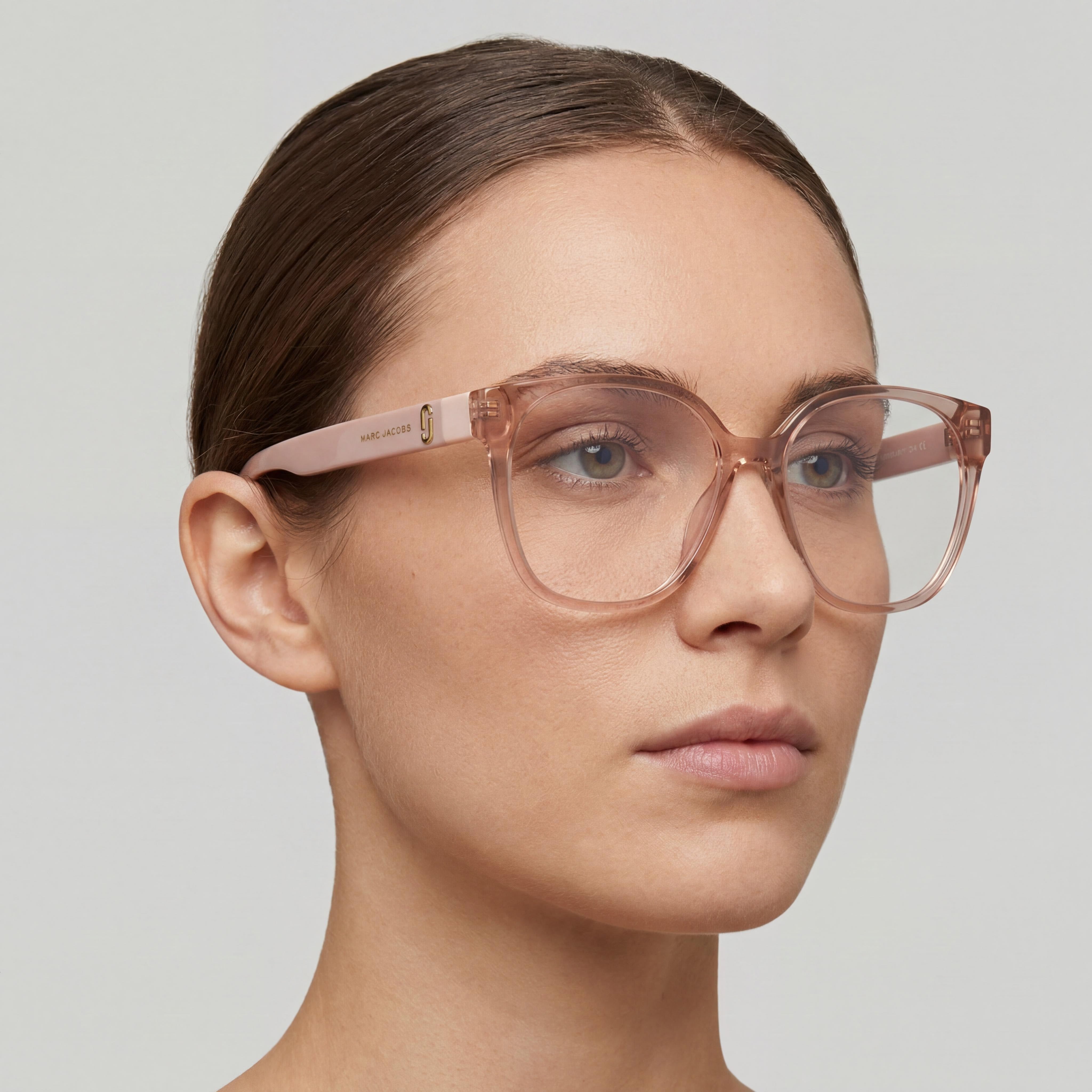 Marc Jacobs Casual Women's Peach Cellulose Propionate Frame Non- Polycarbonate Lens Eyeglasses 55mm, Photo 4