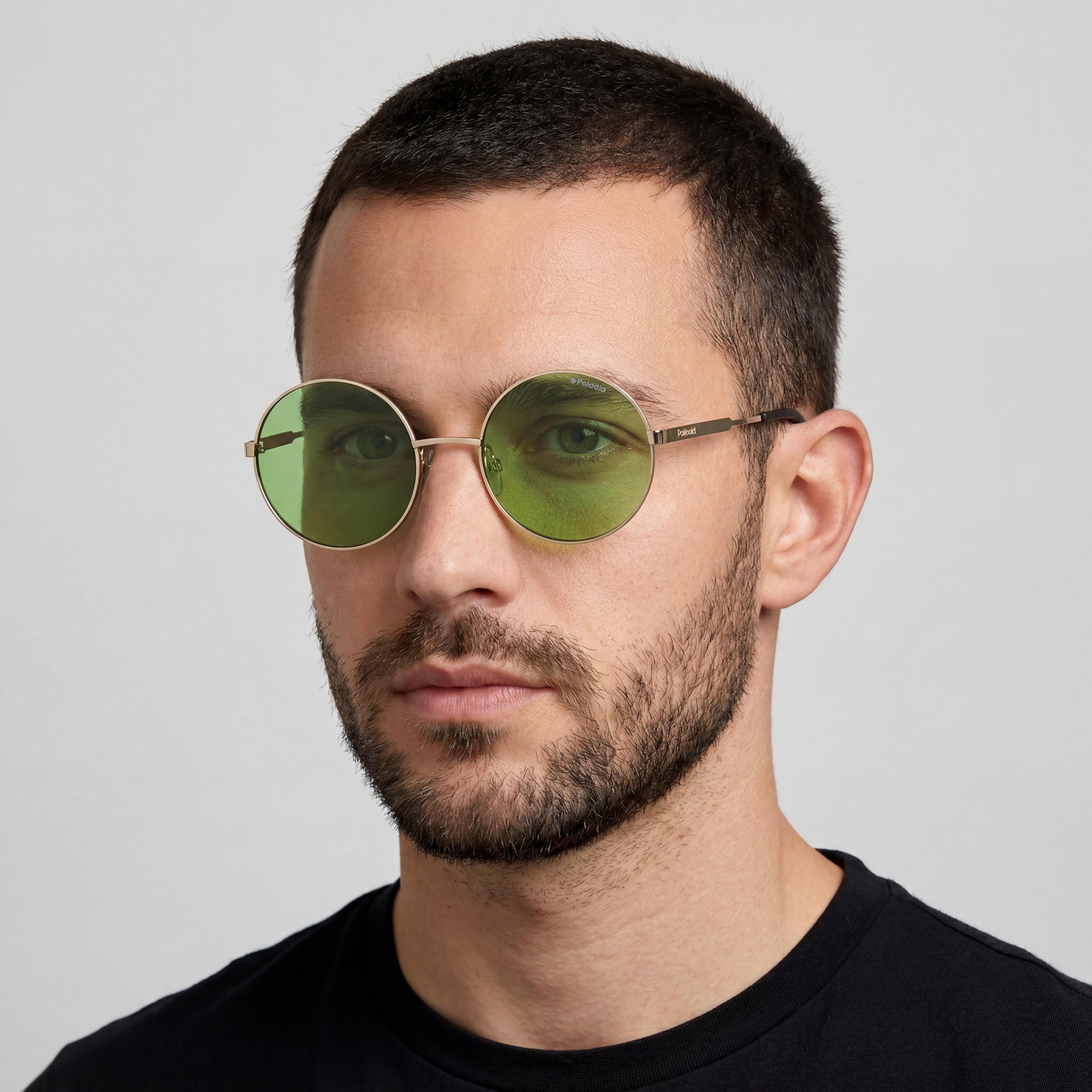 Polaroid Sunglasses Pld 4052/S Unisex Silver & Black Metal Frame Green Polarized Lenses 55mm Sunglasses, Photo 4