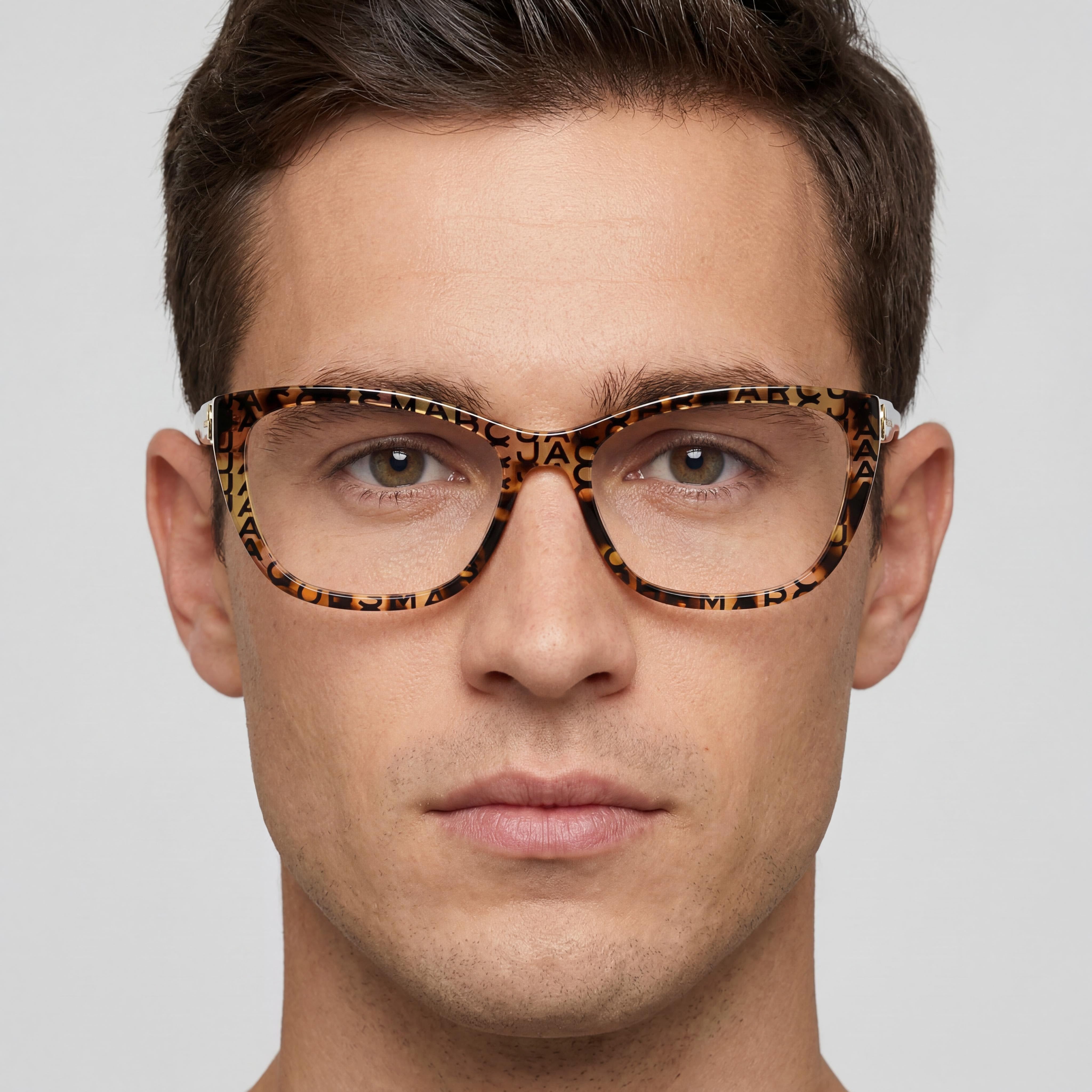 Gafas de hombre Marc Jacobs Marc 736 con montura de plástico Havana y lentes de policarbonato Havana, ancho de lente de 55 mm, Photo 4