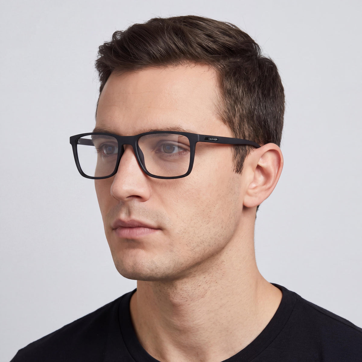 Calvin Klein CK 19573 Unisex Acetate Eyewear Frame, Matte Black, 54mm Lens, 18mm Bridge, 145mm Temple, Photo 5