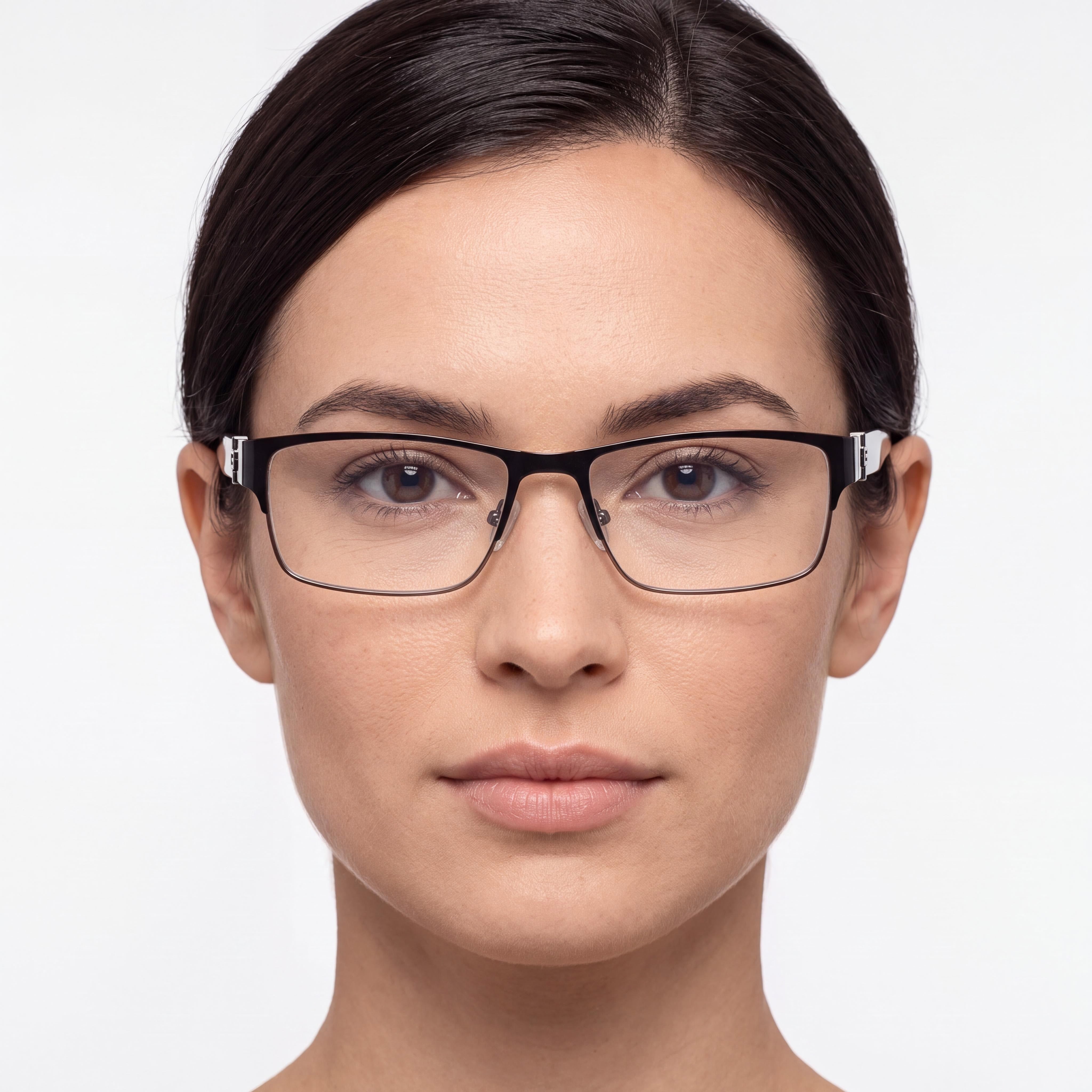 GUESS Gafas modernas profesionales de acetato negro mate para mujer 54-17-145, Photo 3