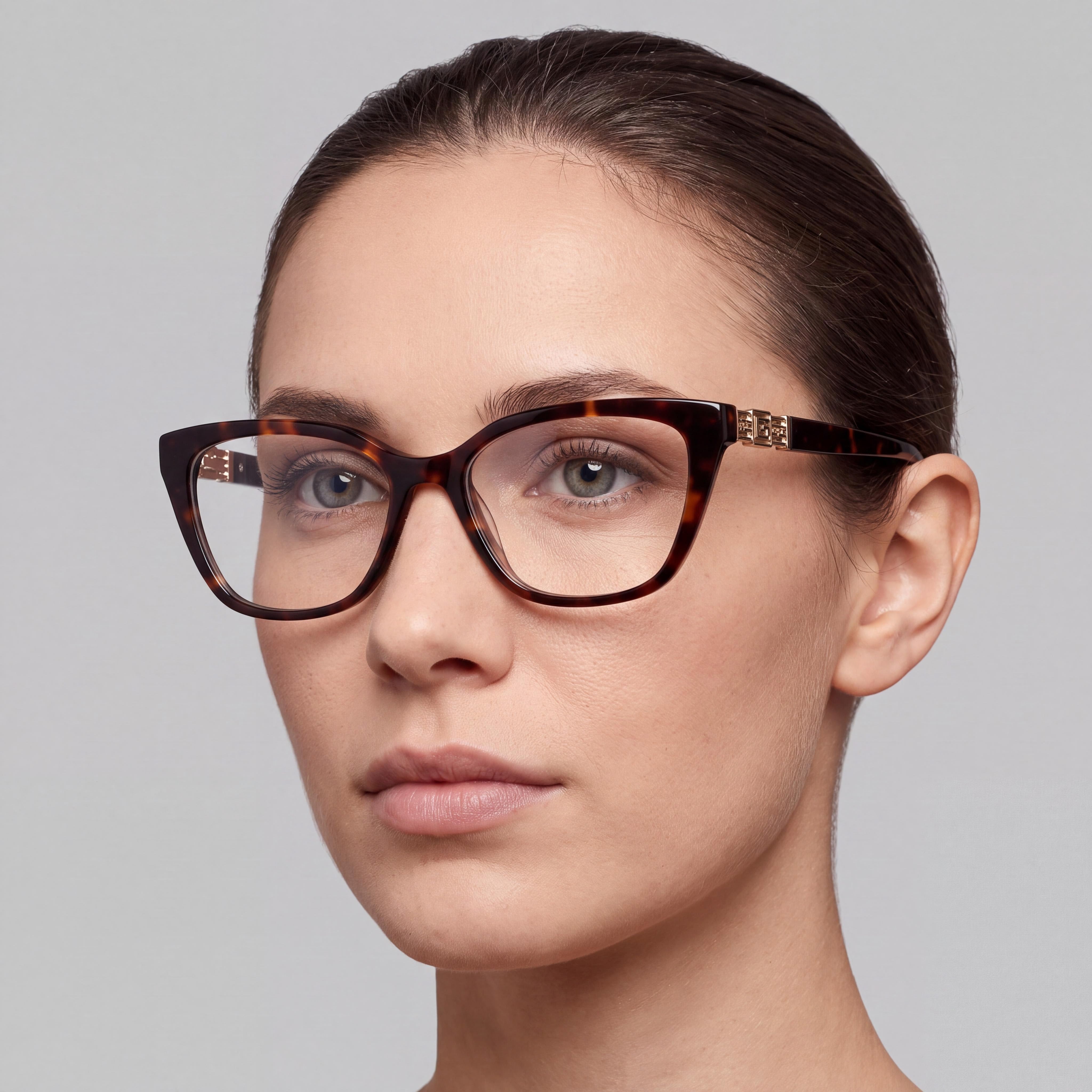 GUESS Casual Women's Dark Havana Plastic Frame with Acetate/Alloy Metal Non Polarized Lenses 53mm, Photo 3