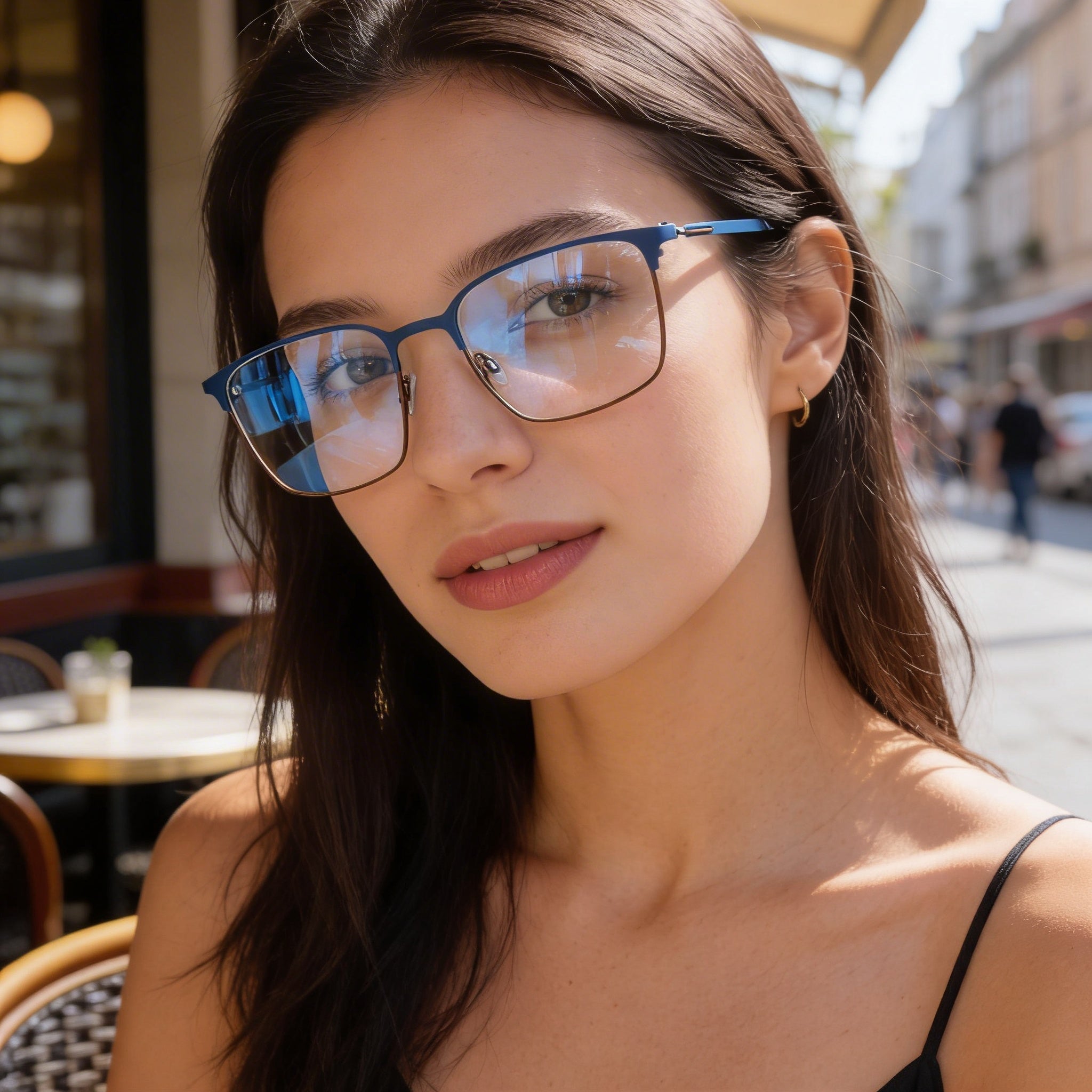 Flexon E1140 Unisex Metal Matte Blue Stargazer/Coffee 54mm, Photo 6