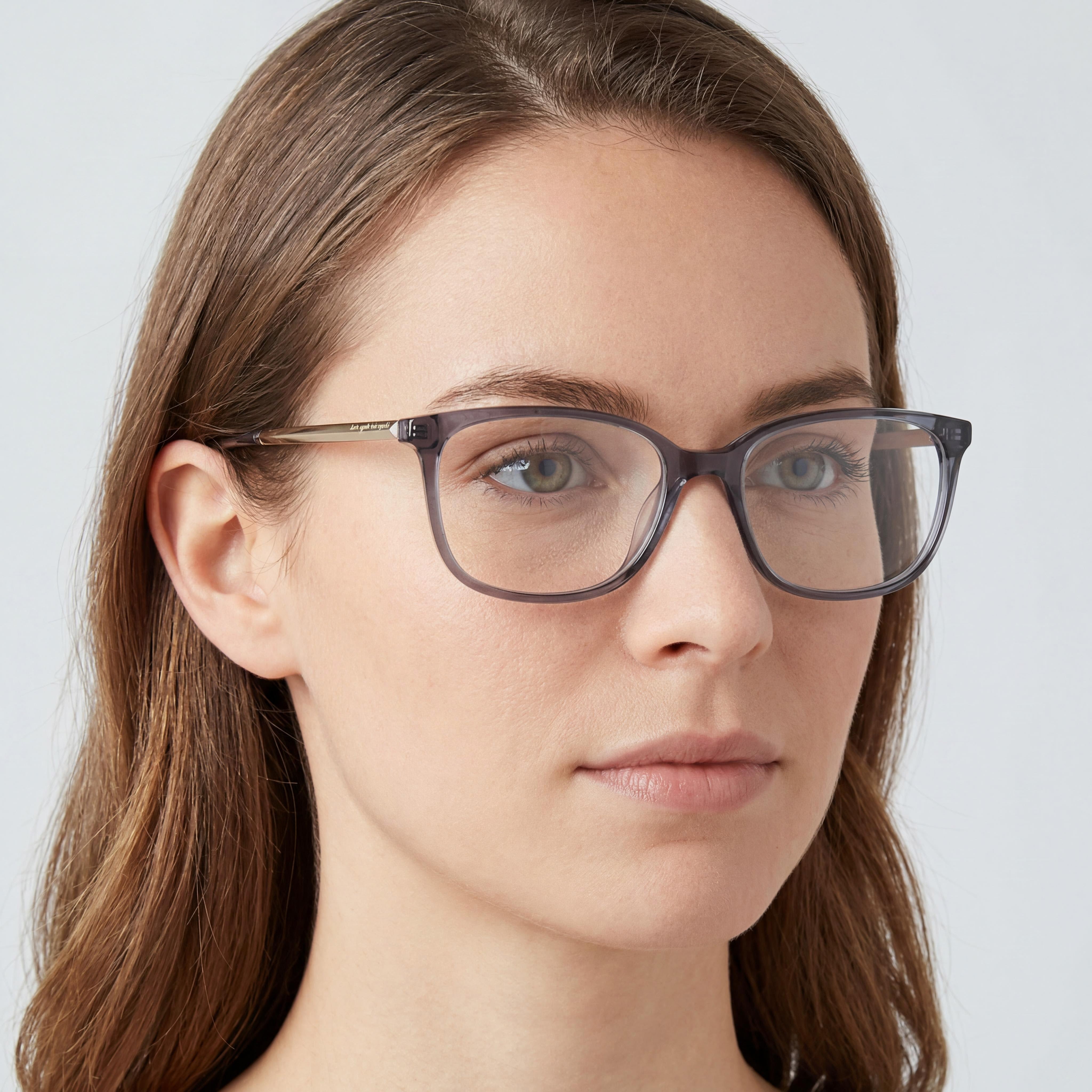 kate spade new york Modern Collection Women's Grey Frame Polycarbonate Lenses Optical Eyeglasses 50mm, Photo 4