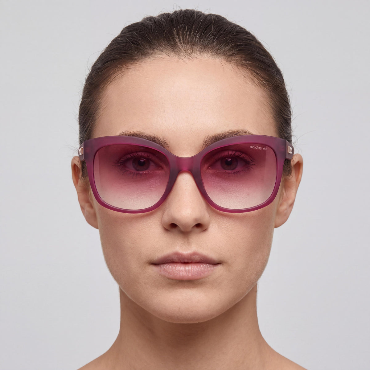 adidas Originals Casual Women's Butterfly Matte Red Bordeaux Mirror Plastic UV Protection Non-Polarized 54mm Sunglasses, Photo 3