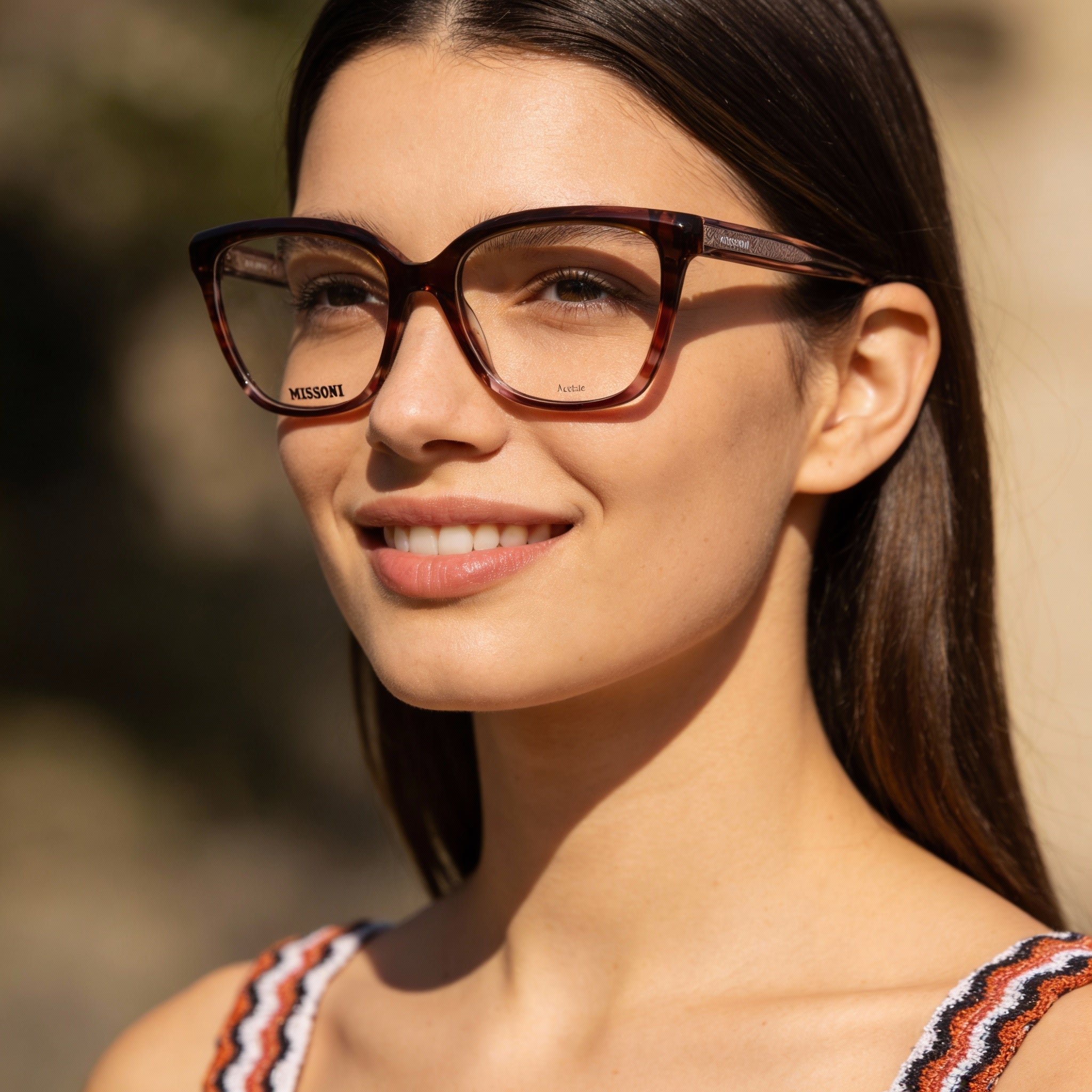 Missoni Modern Women's Pink Red Horn Acetate Eyewear 53mm, Photo 5