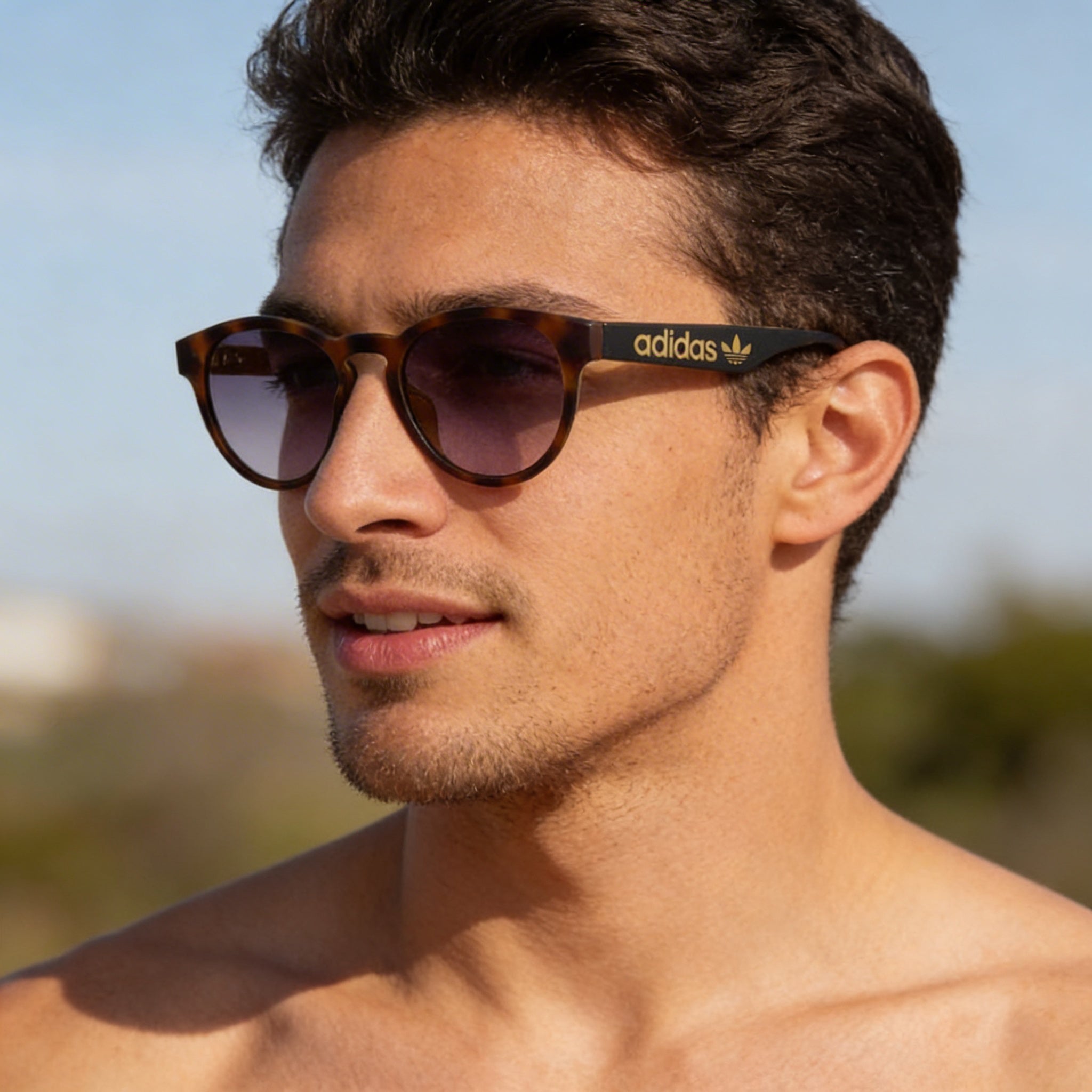 Gafas de sol adidas Originals Urban para hombre, redondas, de plástico marrón espejado, con protección UV y sin polarizar, de 52 mm, Photo 6