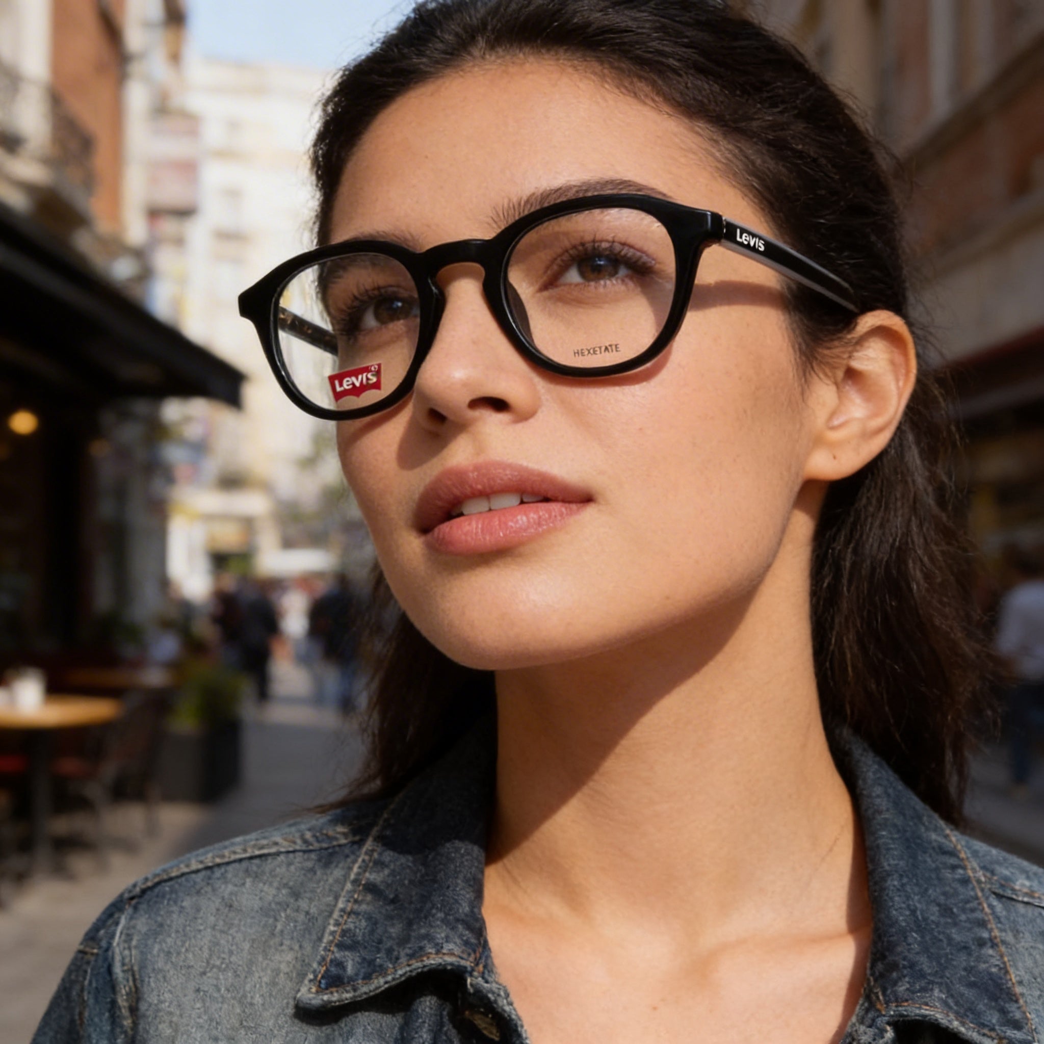 Levi's Classic Unisex Eyewear with Eco PMMA Frame, Non Polycarbonate Lenses, Black 48mm, Photo 4
