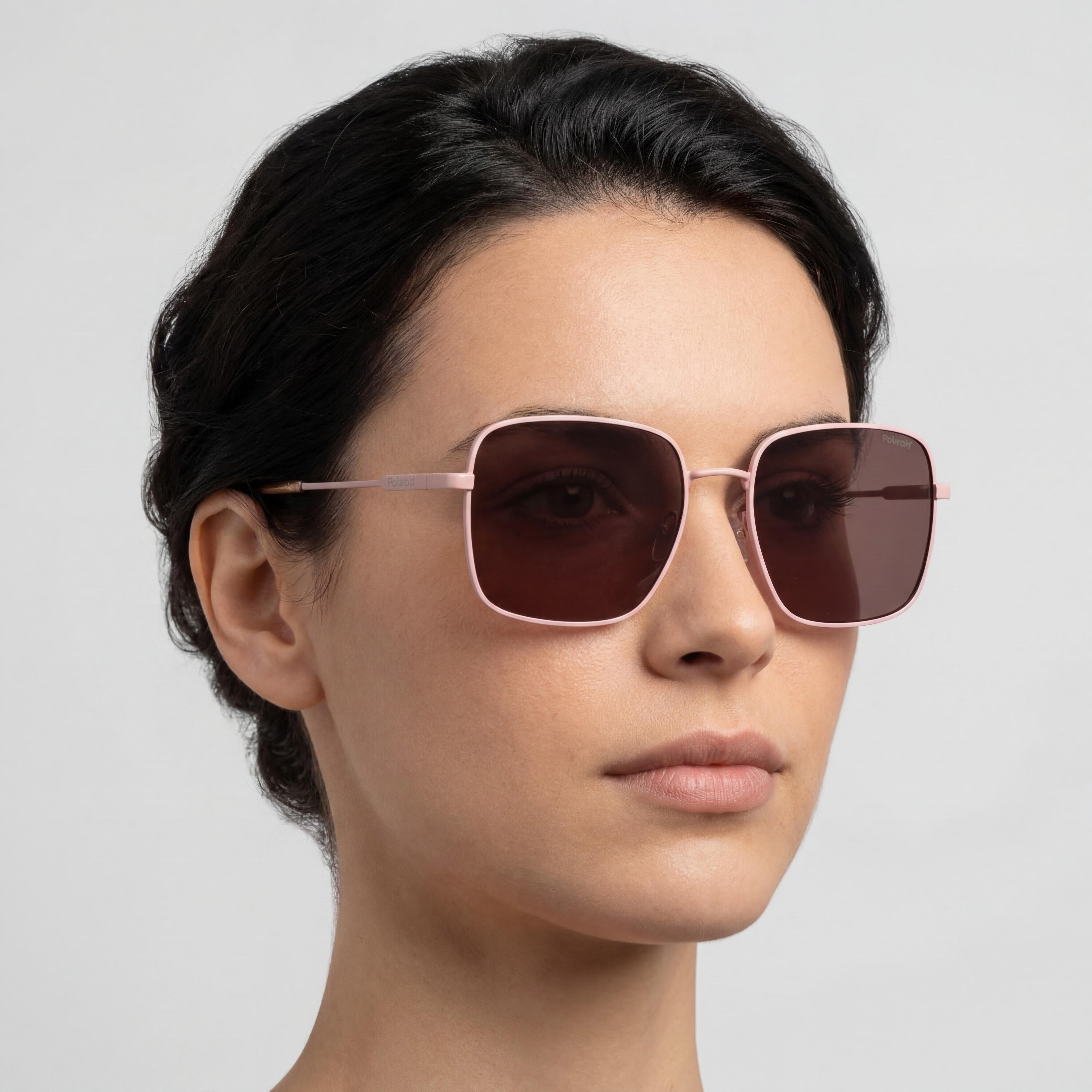 Polaroid PLD 6194/S/X Matte Pink Square Sunglasses for Women, 56mm, Photo 5