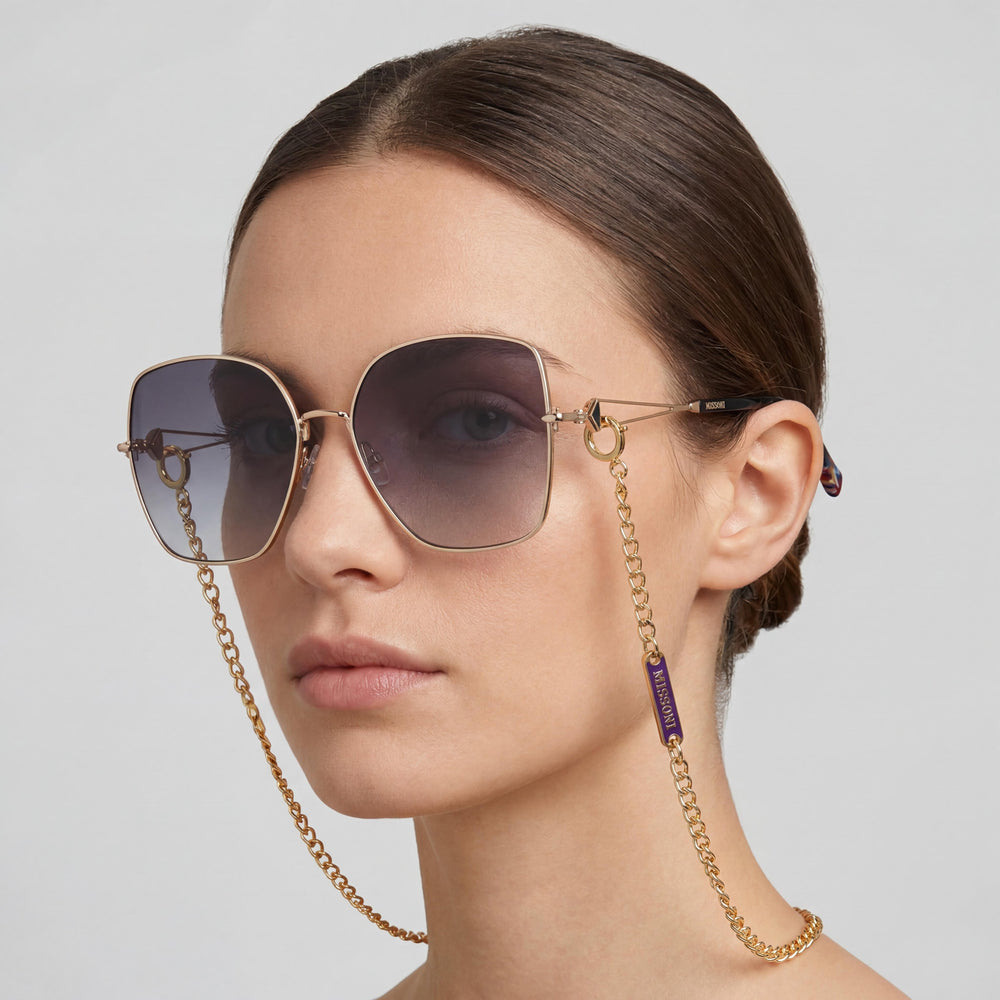 Missoni Modern Women's Gold Dark Grey Alloy Steel Frame Sunglasses with Polycarbonate UV Protection Lenses 59mm