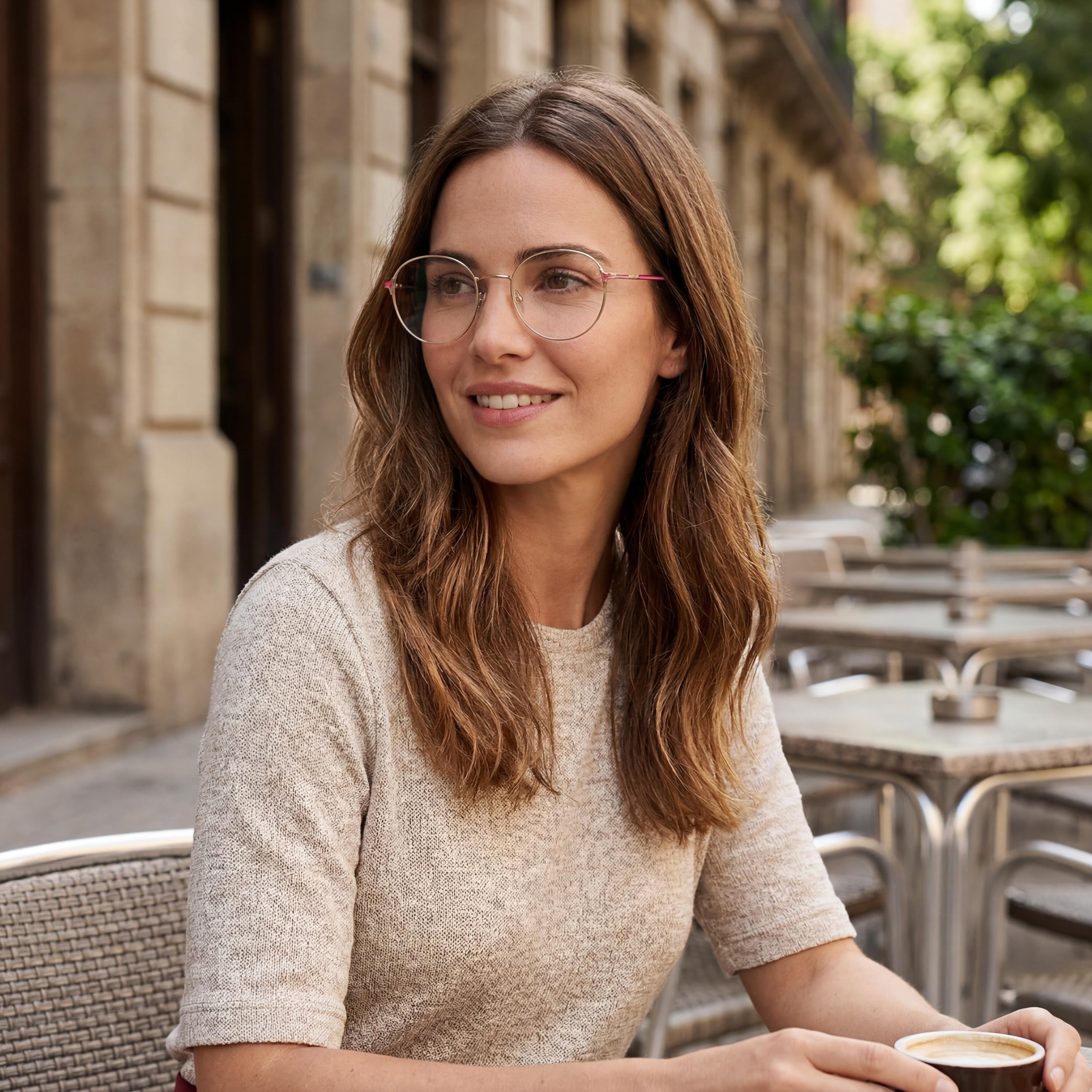 TOUS Classic Women's Light Gold Stainless Steel Optical Frames - Lens Width 51mm, Bridge 19mm, Temple Length 135mm, Photo 5