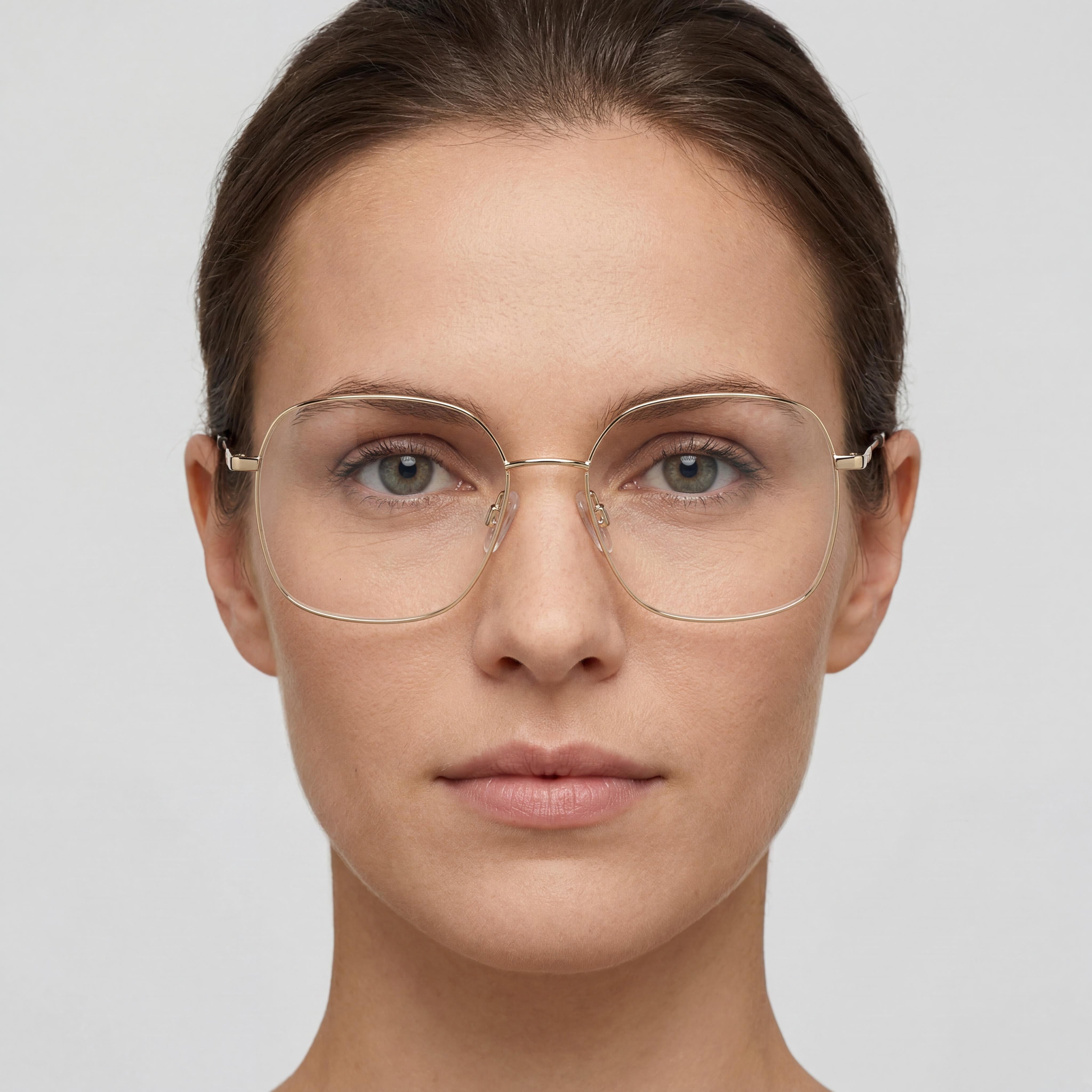 Hugo Boss Hg 1185 Gafas de Metal Estilo Moderno para Mujer con Montura Dorada, Lente 55mm, Puente 17mm, Patilla 140mm, Photo 4