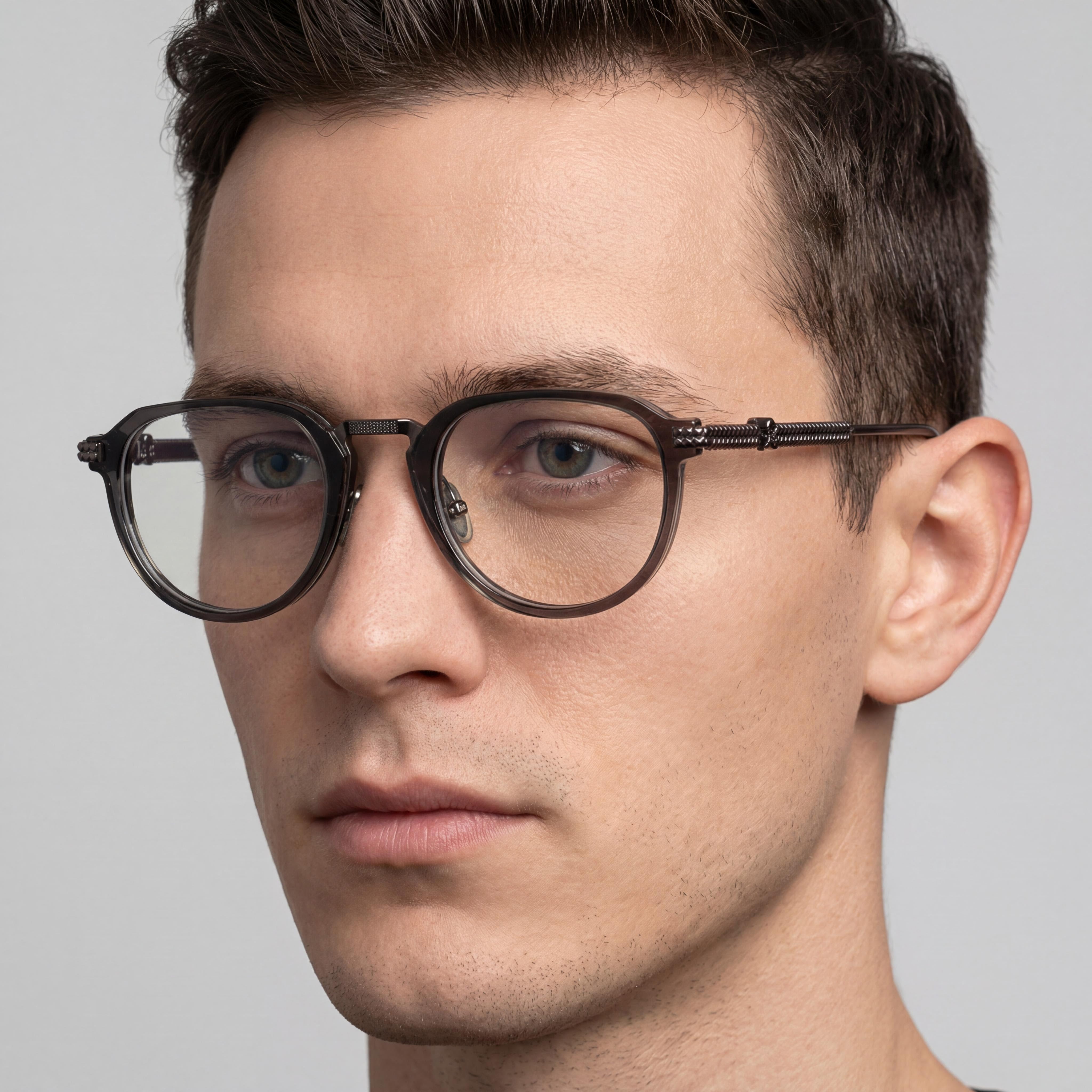 Philipp Plein Vpp116v Men's Shiny Black Titanium Frame Eyeglasses 52mm, Photo 4