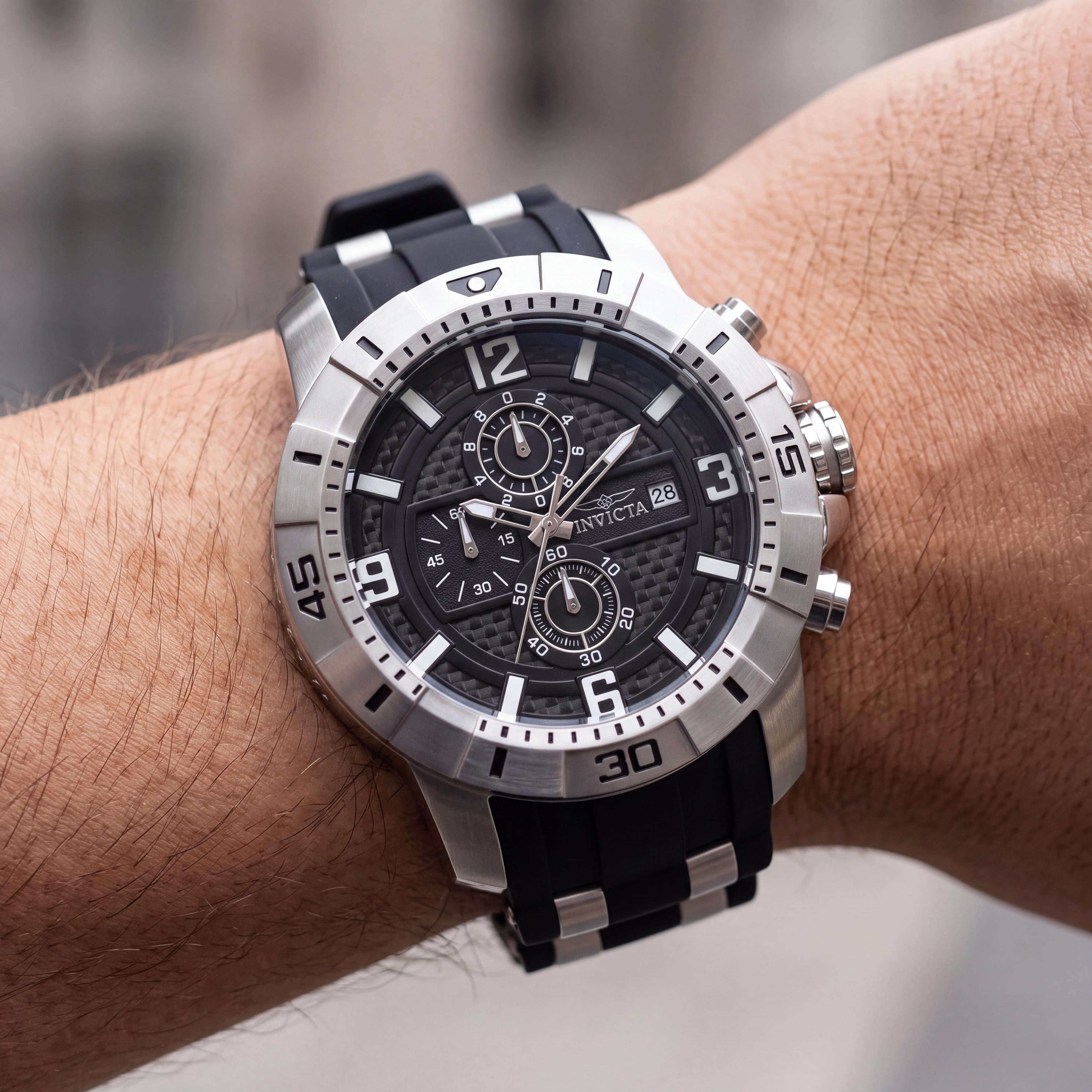 Invicta Pro Diver 24962 Men's Quartz Chronograph Stainless Steel Watch 50mm, Photo 3