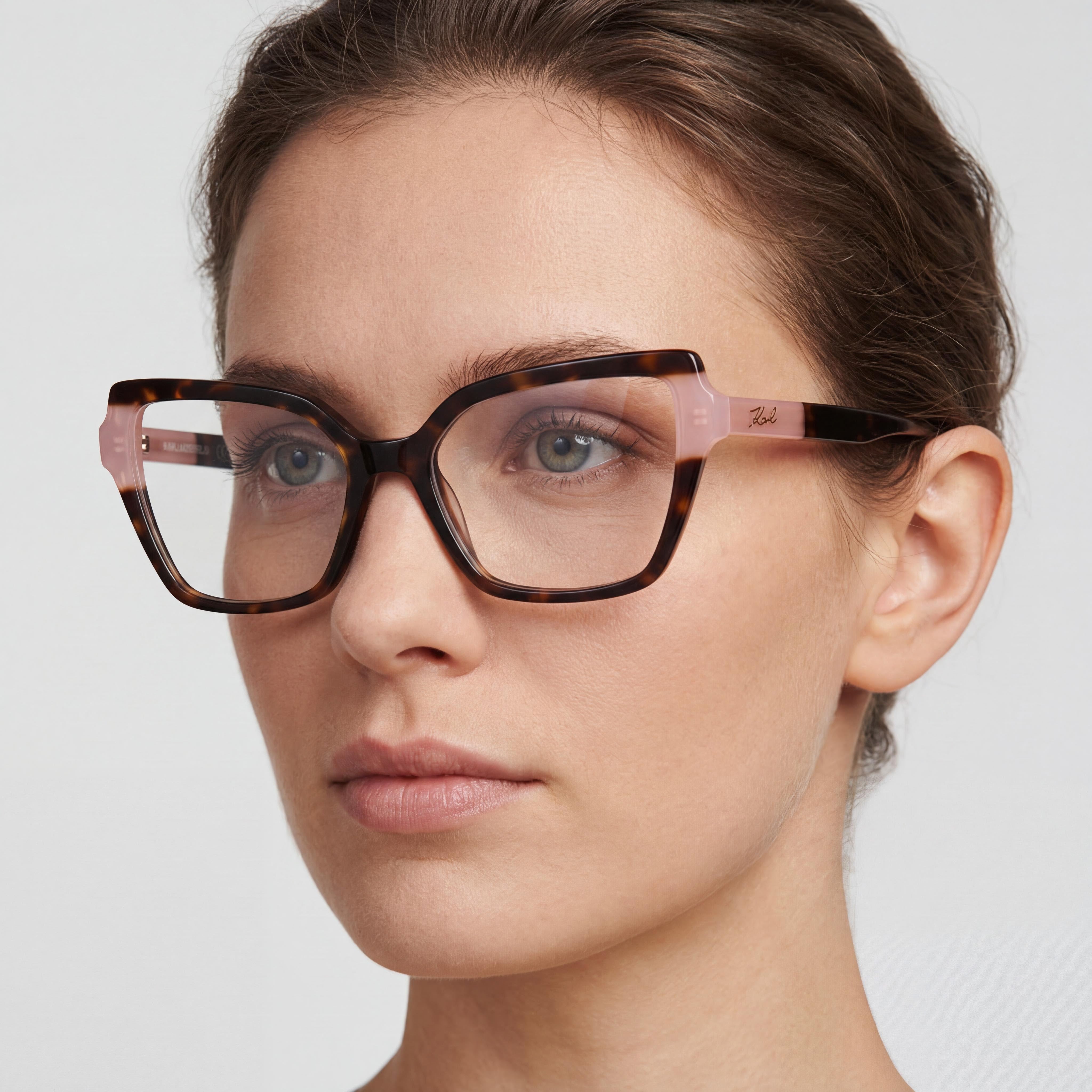 KARL LAGERFELD Modern Women's Acetate Dark Tortoise Rose Non-Polarised 53mm Sunglasses, Photo 4