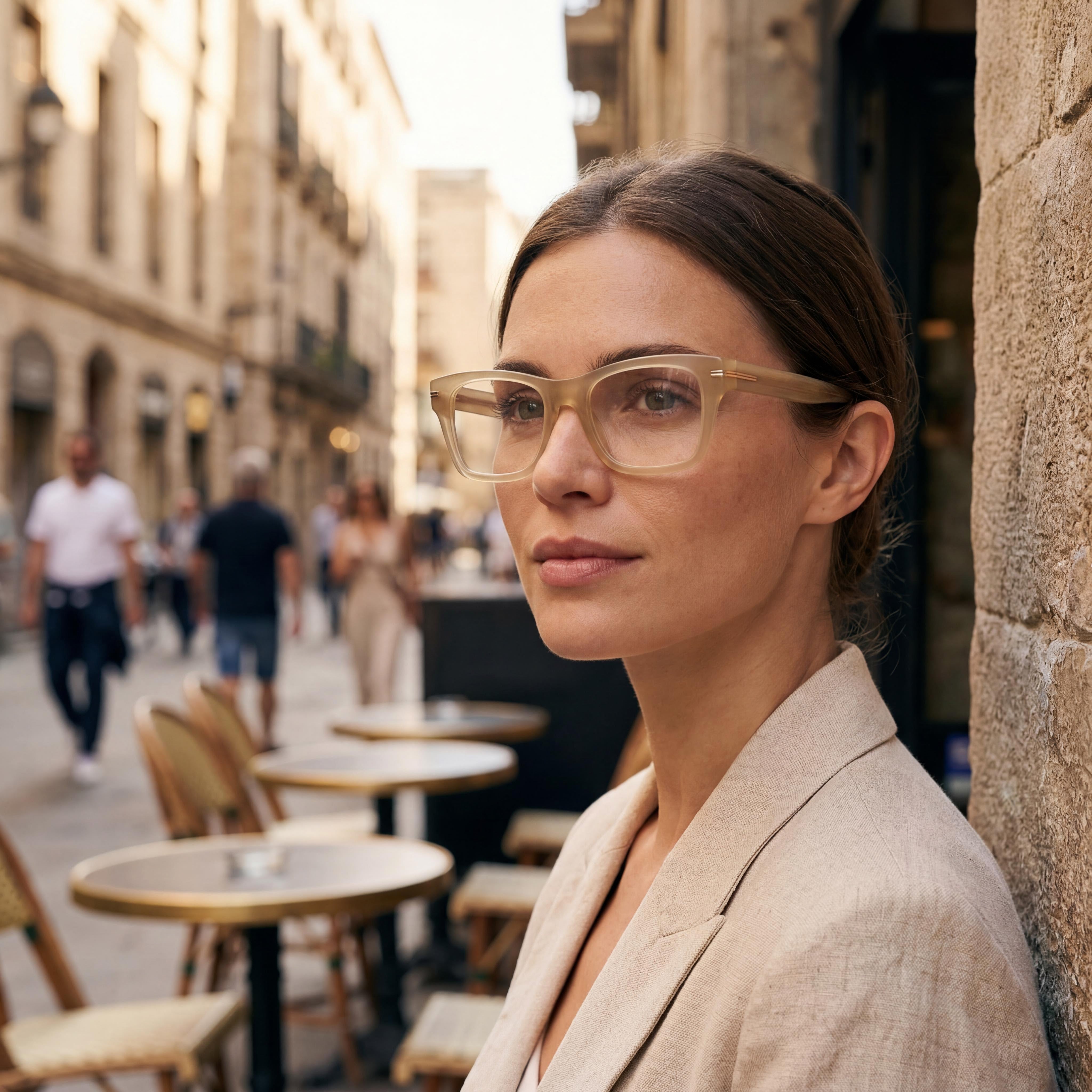 Gafas de sol de acetato informales con protección UV para mujer Hugo Boss Boss 1522, beis, 49 mm, Photo 5