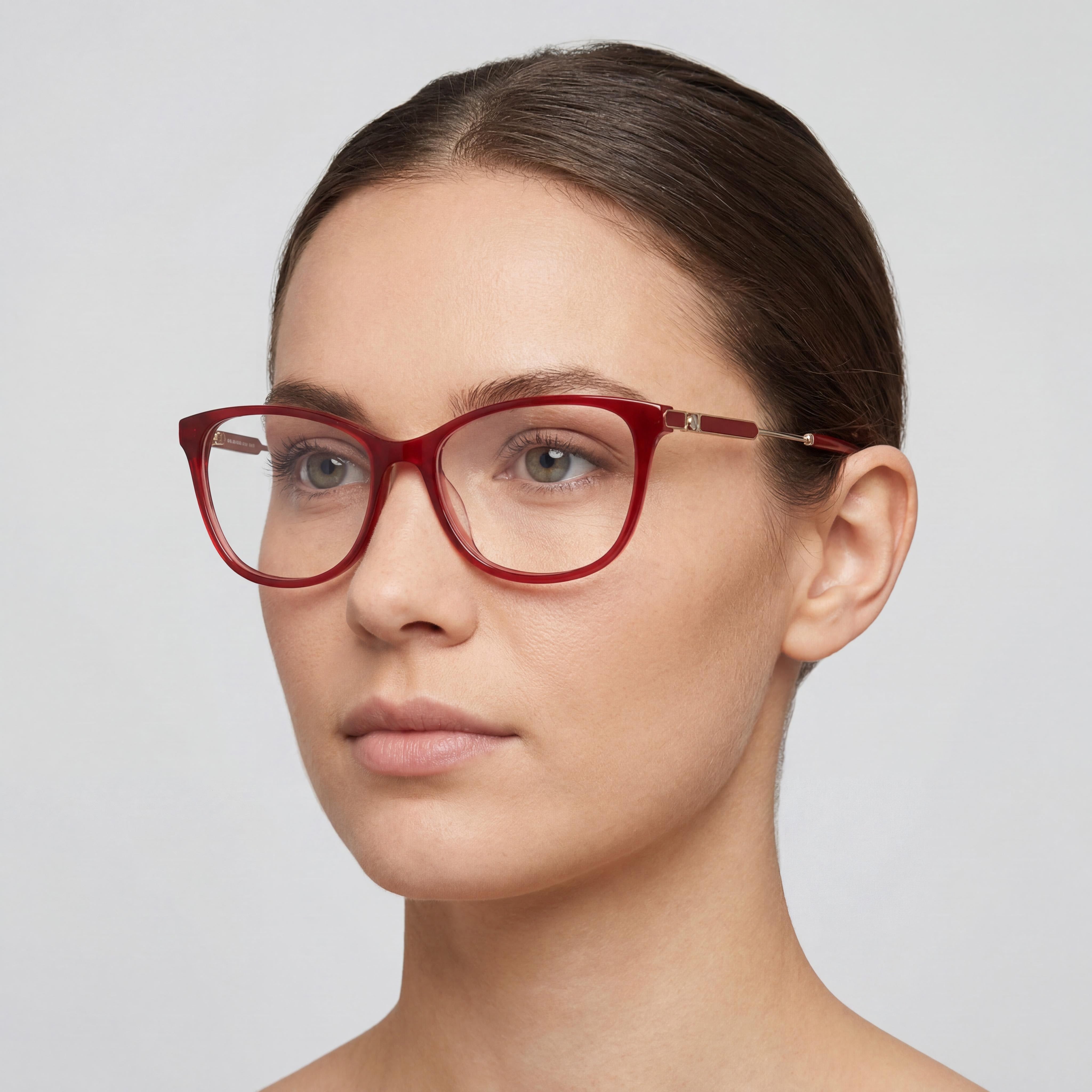 kate spade new york Gafas clásicas de mujer, marco de acetato rojo burdeos, policarbonato no graduado 53mm, Photo 4