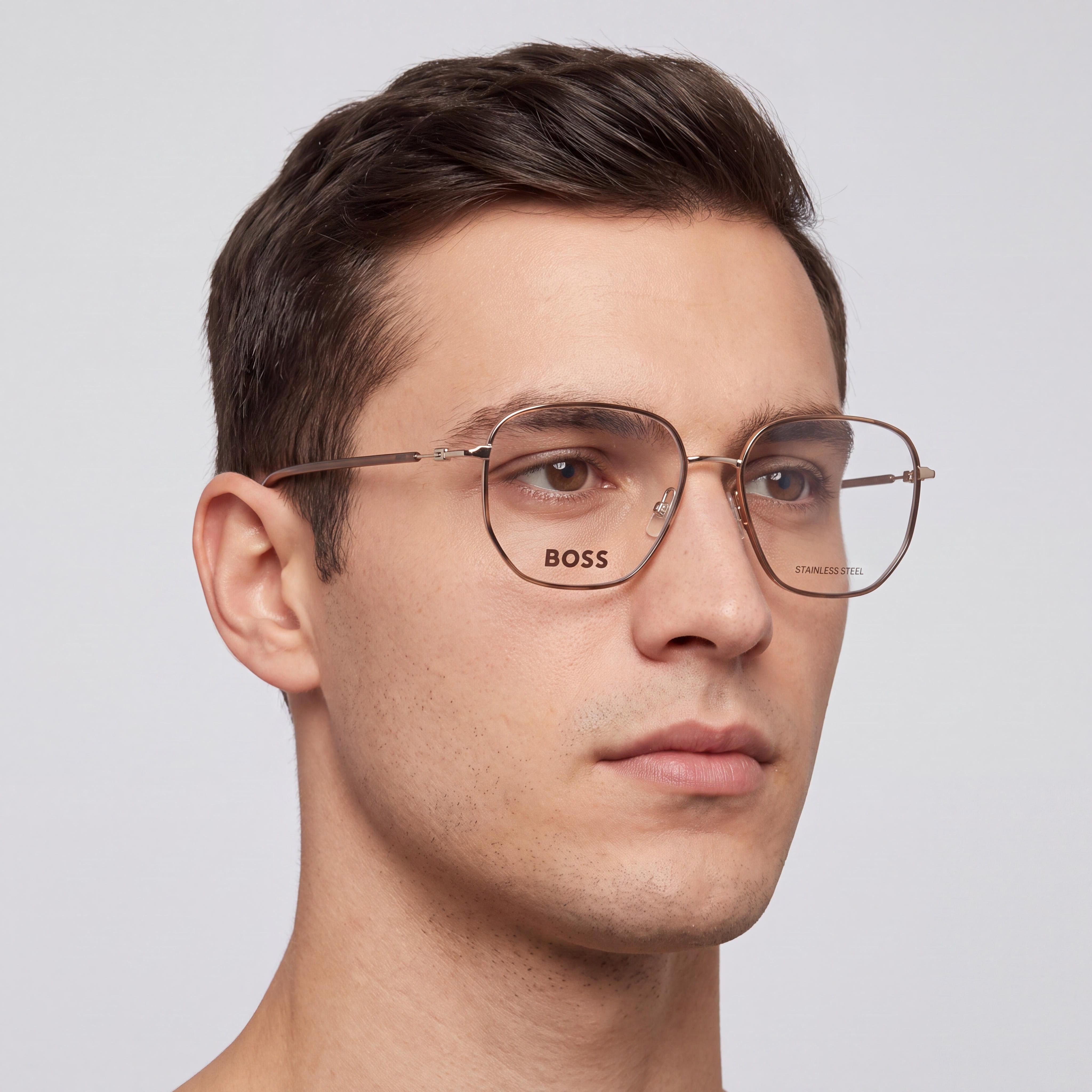 BOSS Audio Systems 106495 Men's Gold Havana Alloy Steel Eyeglasses 53mm, Photo 4