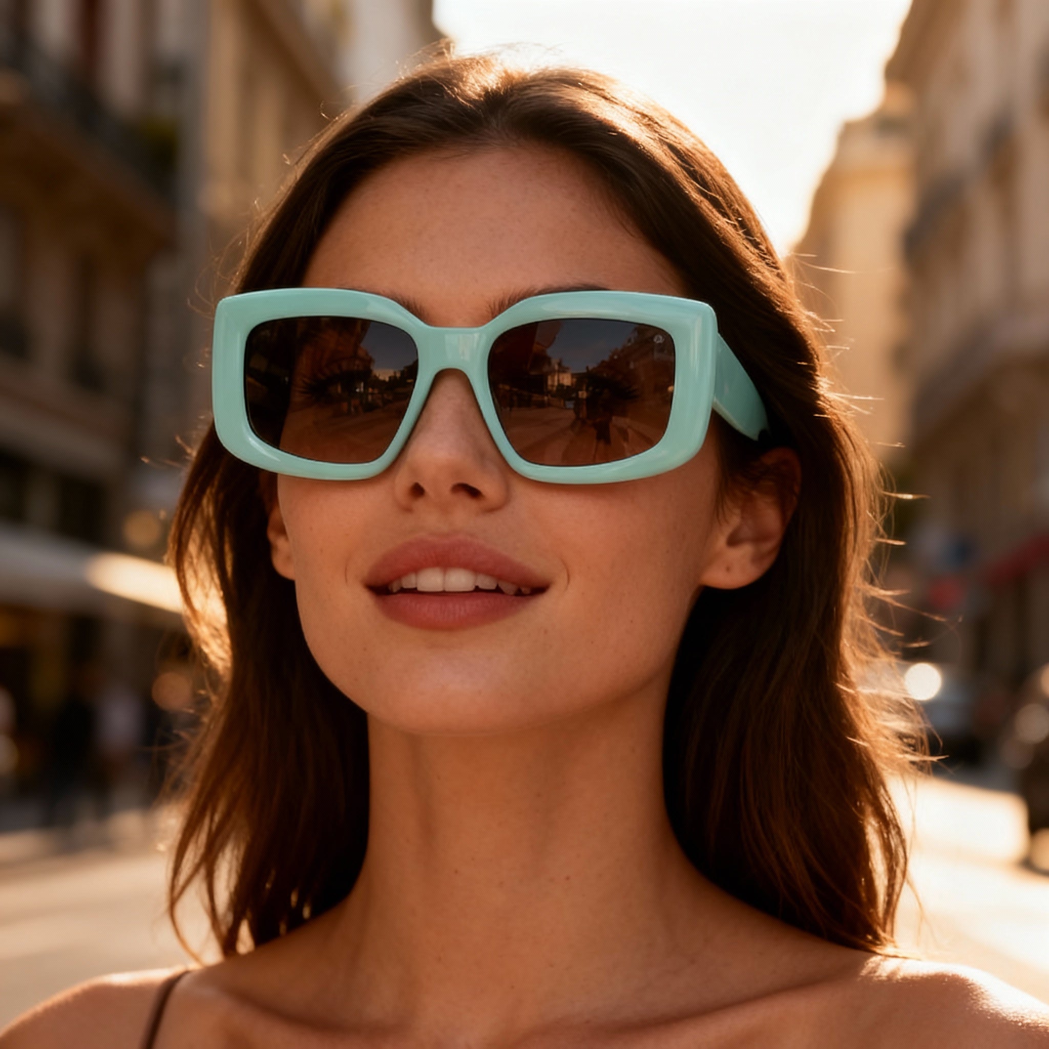 rag & bone Women's Modern Green Acetate Frame Non-Polarized Polycarbonate Sunglasses 54-19-140mm, Photo 4