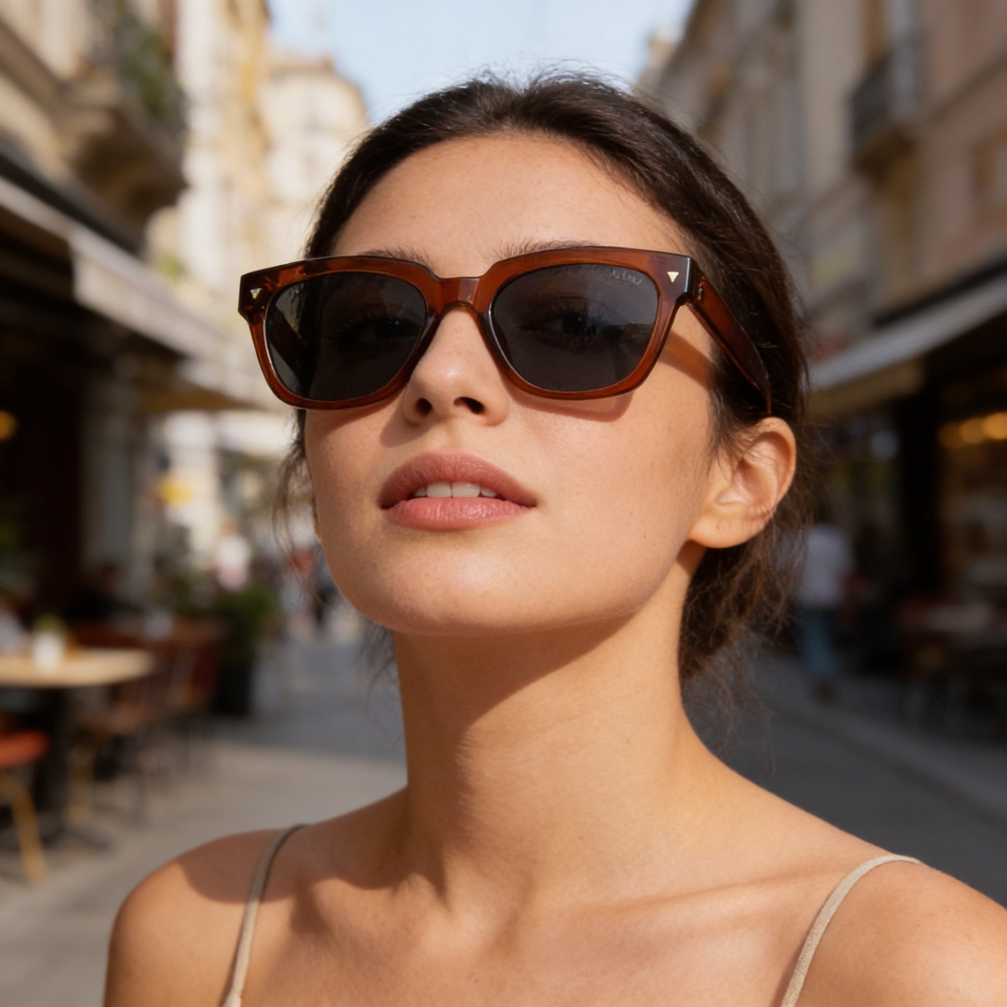 Guess GU8265 Women's Orange Injected Blue Lens UV Protective Non-Polarized Sunglasses 53mm, Photo 4