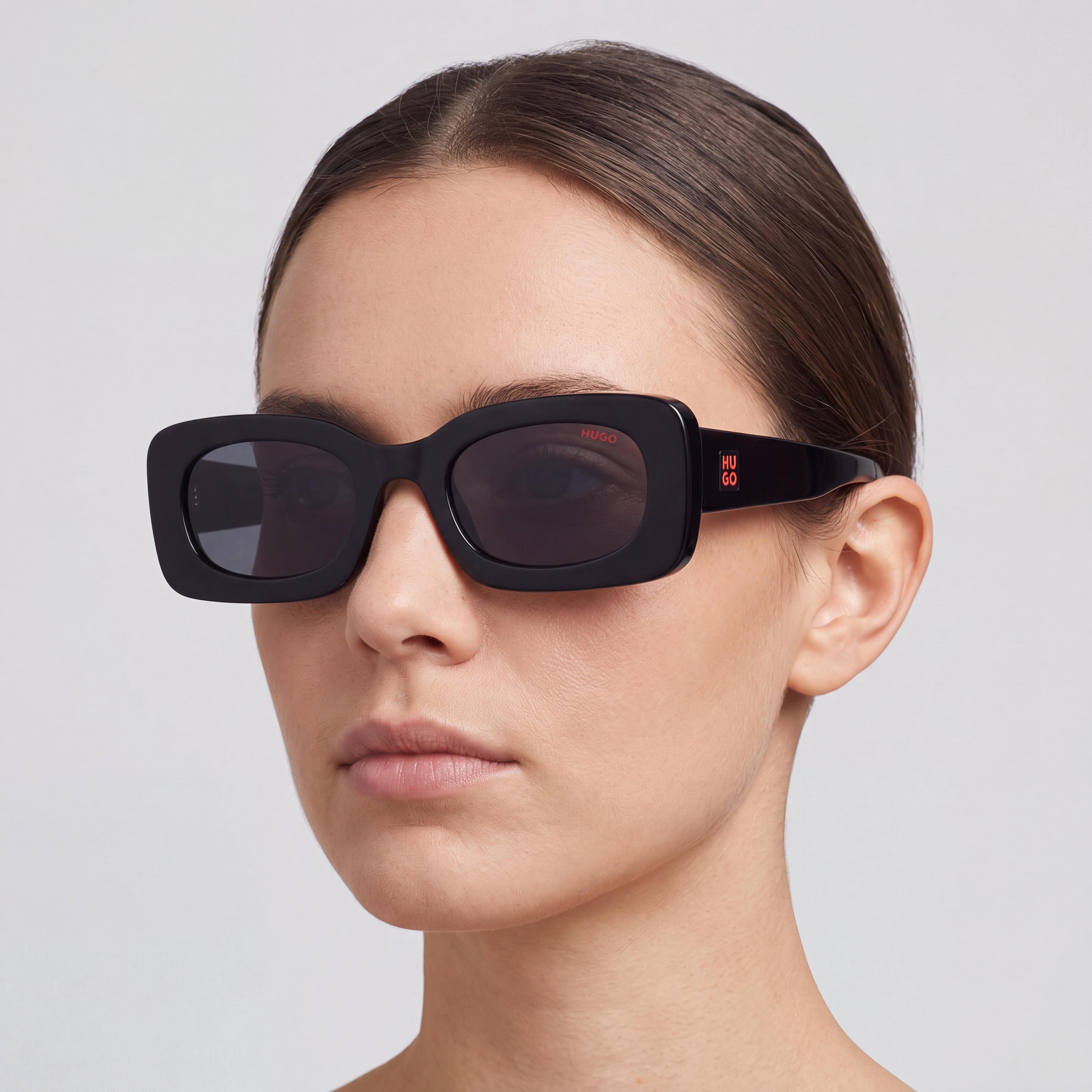 Hugo Boss Casual Women's Black Acetate Frame Sunglasses, UV Protected Polycarbonate Lenses, 52mm Lens Width, Photo 5