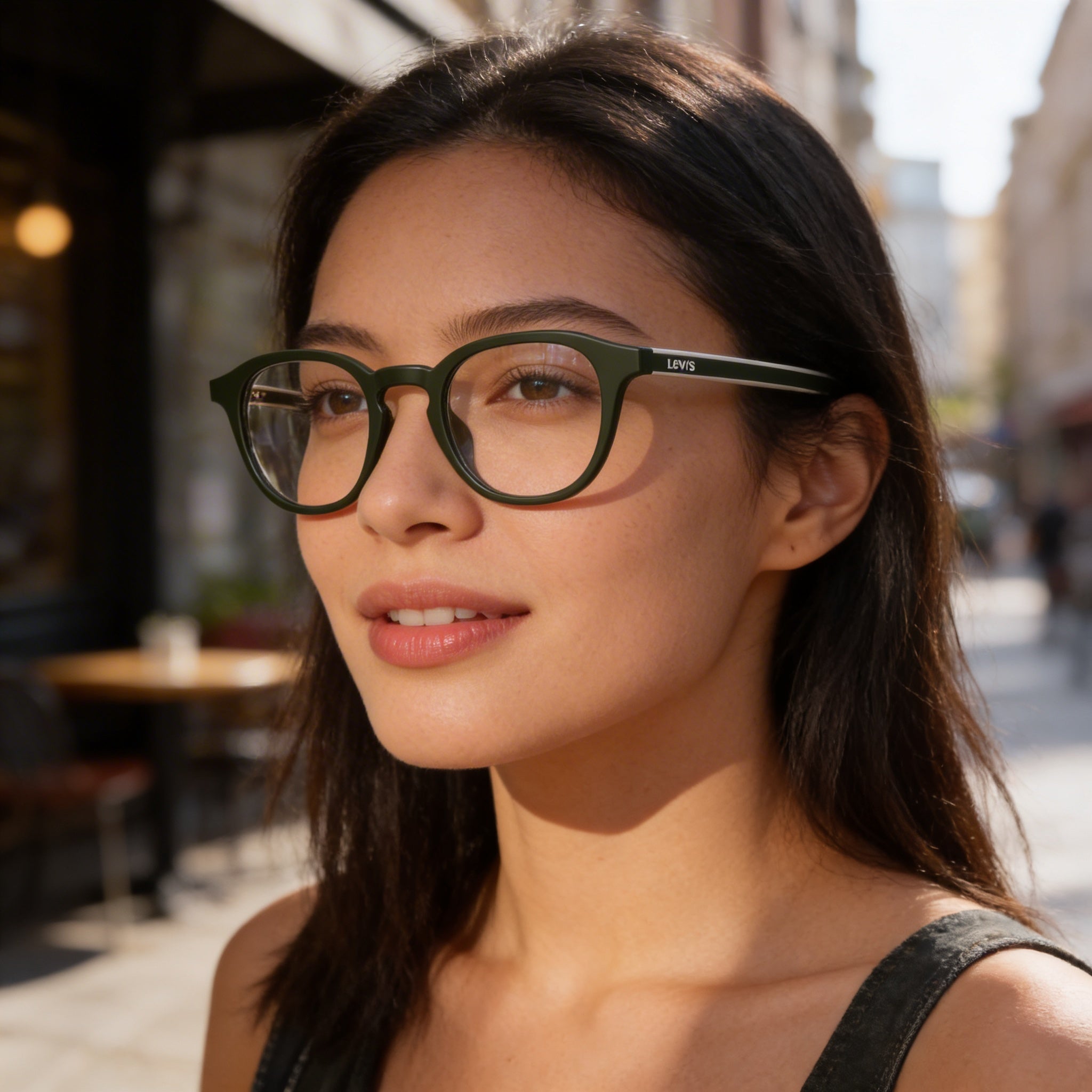 Levi's Lv 1029 Unisex Plastic Frame Optical Eyeglasses with Polycarbonate Lenses, Prescription Ready, Green, Size 48mm, Photo 5