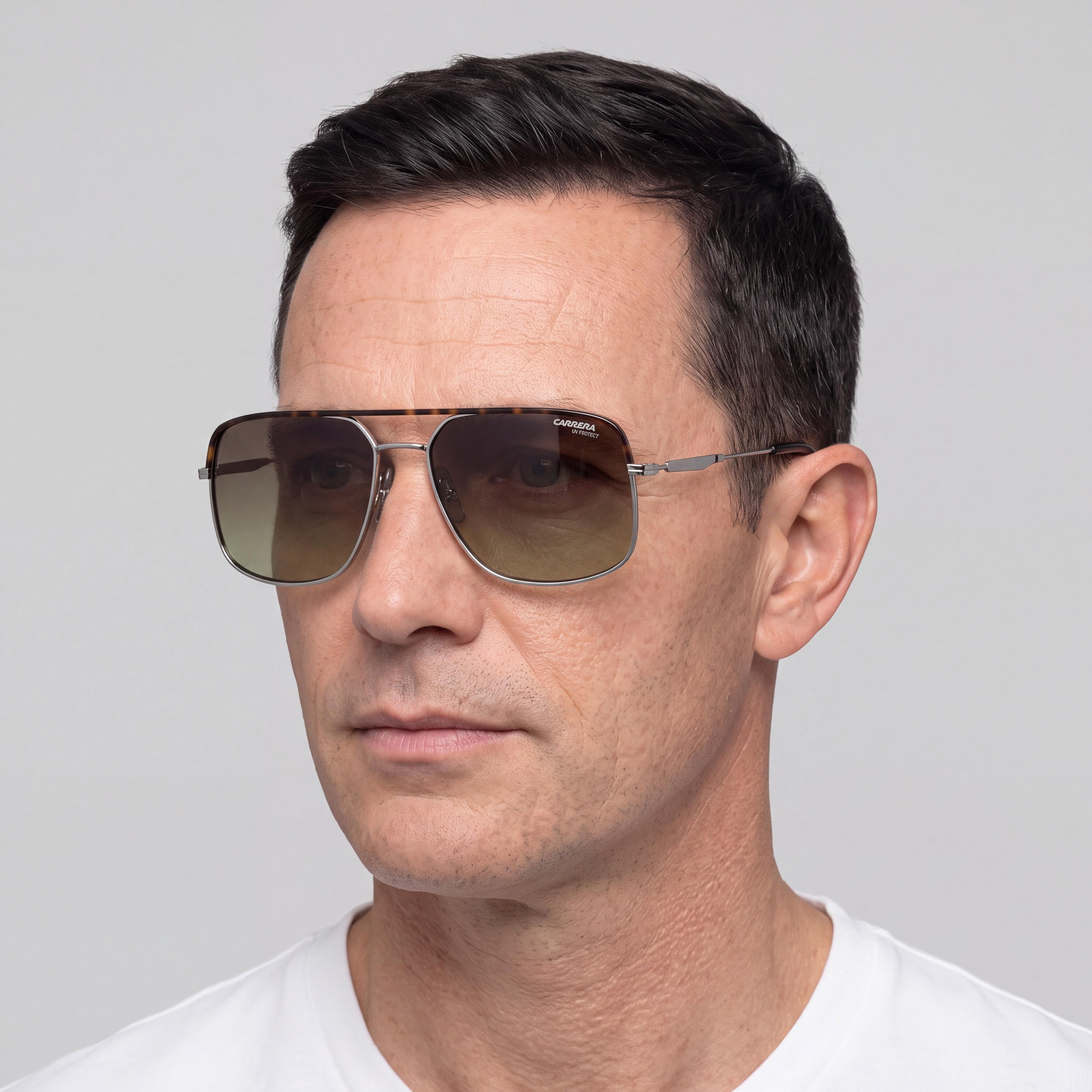 Carrera 152/S Unisex Dark Ruthenium Acetate Navigator Frame Brown Gradient Non-Polarized UV Protection Sunglasses 60mm, Photo 5