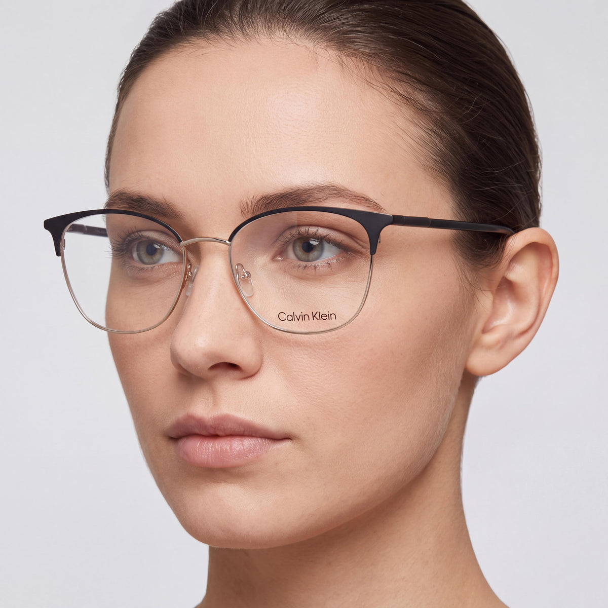 Calvin Klein Ck22119 Women's Classic Matte Black Metal Frame Non-polarized Clear Polycarbonate Eyeglasses 53mm, Photo 5