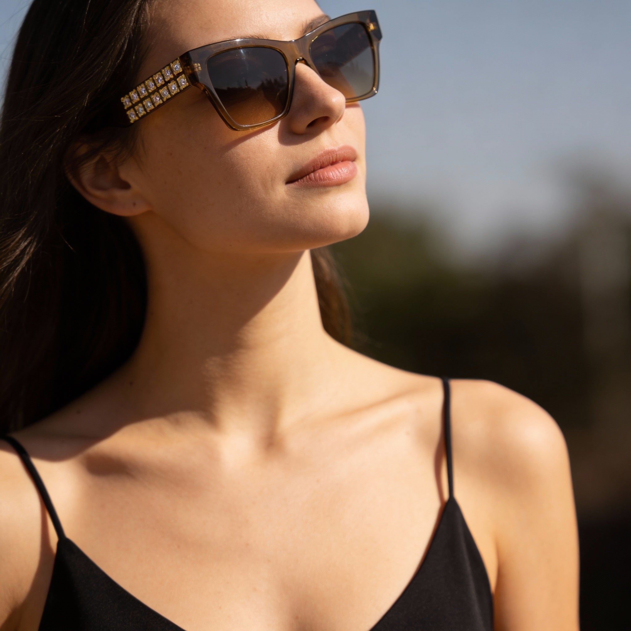 Givenchy Casual Women's Acetate Frame Sunglasses Shiny Beige Smoke Lens UV 400 54mm, Photo 6