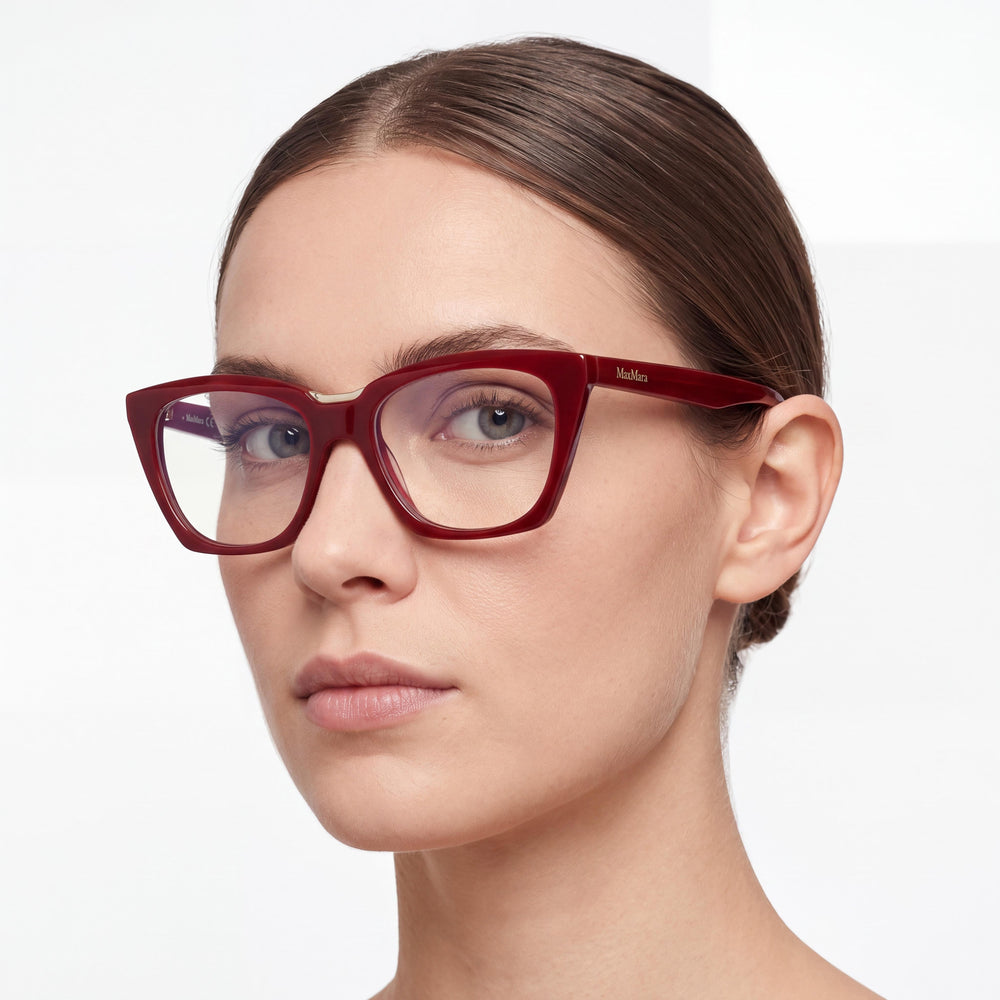 MaxMara Mm5188-b Women's Lightweight Design Bordeaux Blue Filter Plastic Optical Frame 54mm