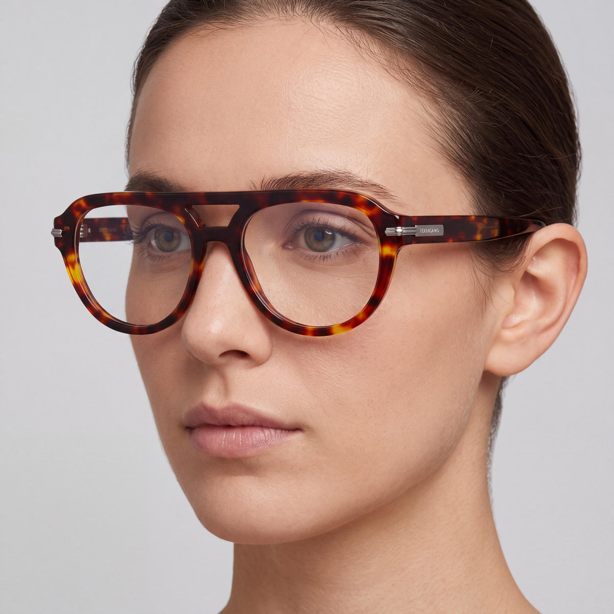 Salvatore Ferragamo SF3016 Women’s Eyeglass Frames crafted from Red Tortoise Acetate, Size 54-18-145mm, Photo 4