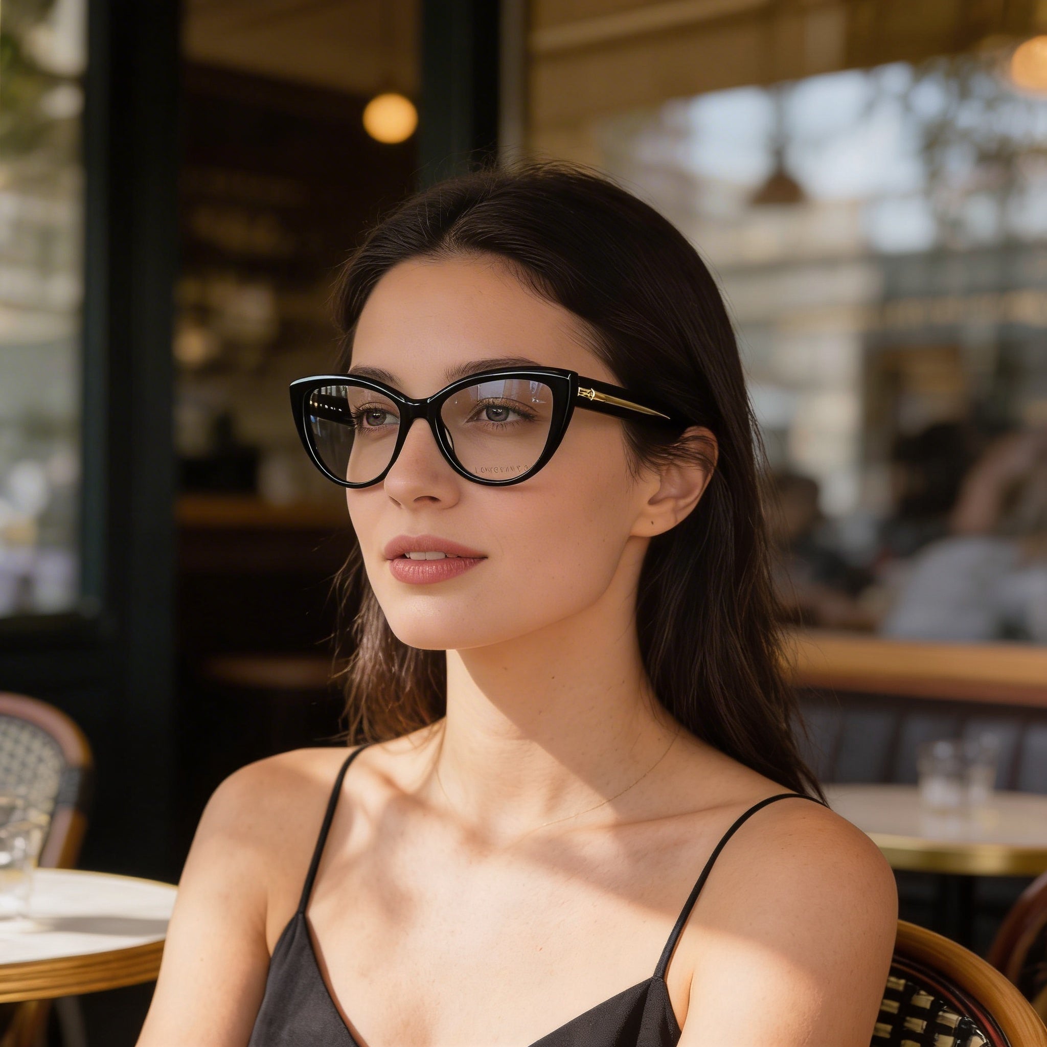 Longchamp Lo2771 Women's Black Plastic Frame Eyeglasses with 52mm Lens, 16mm Bridge, 140mm Temples, Photo 6
