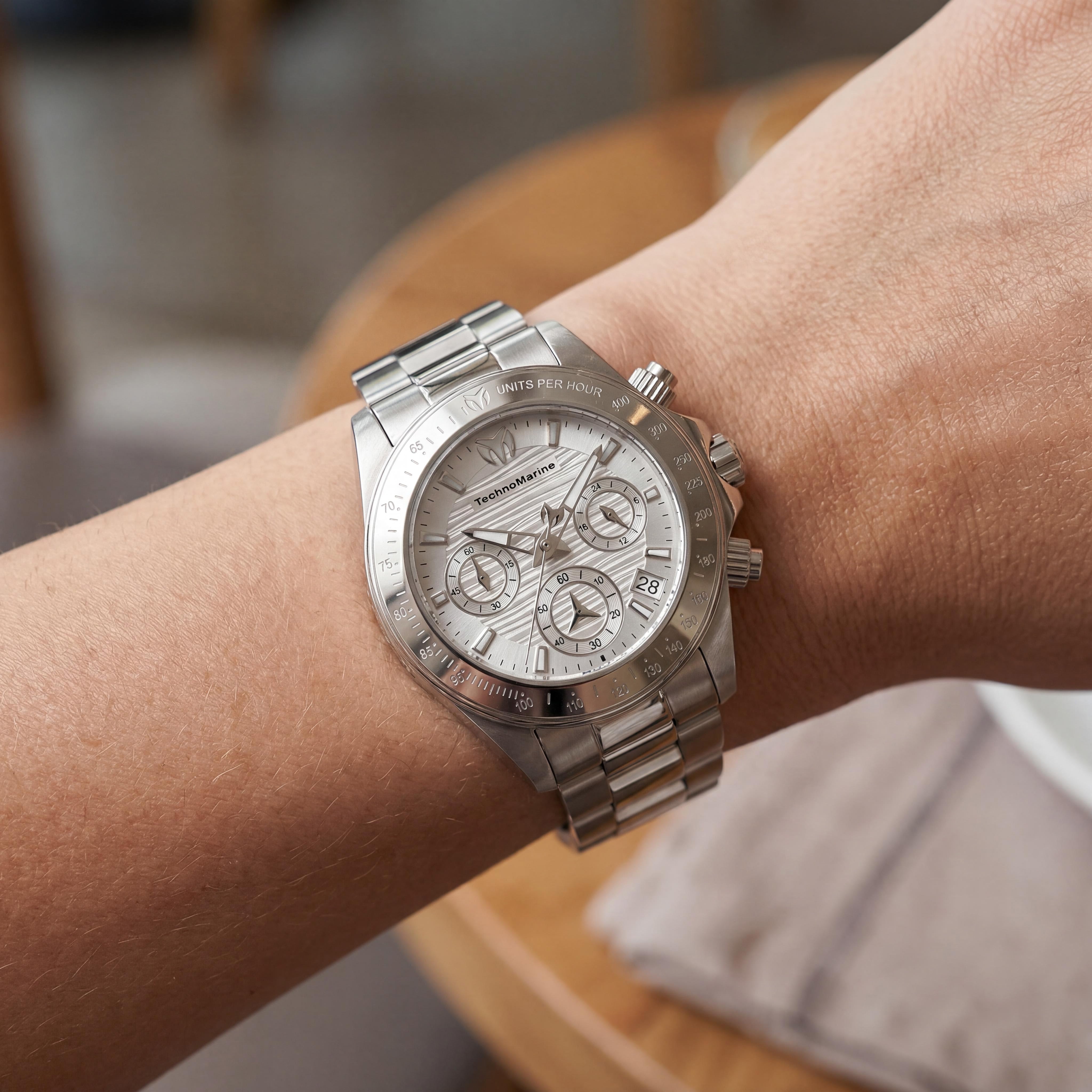 Technomarine Manta TM-219009 Women's Silver Stainless Steel Chronograph Quartz Watch 38mm, Photo 4