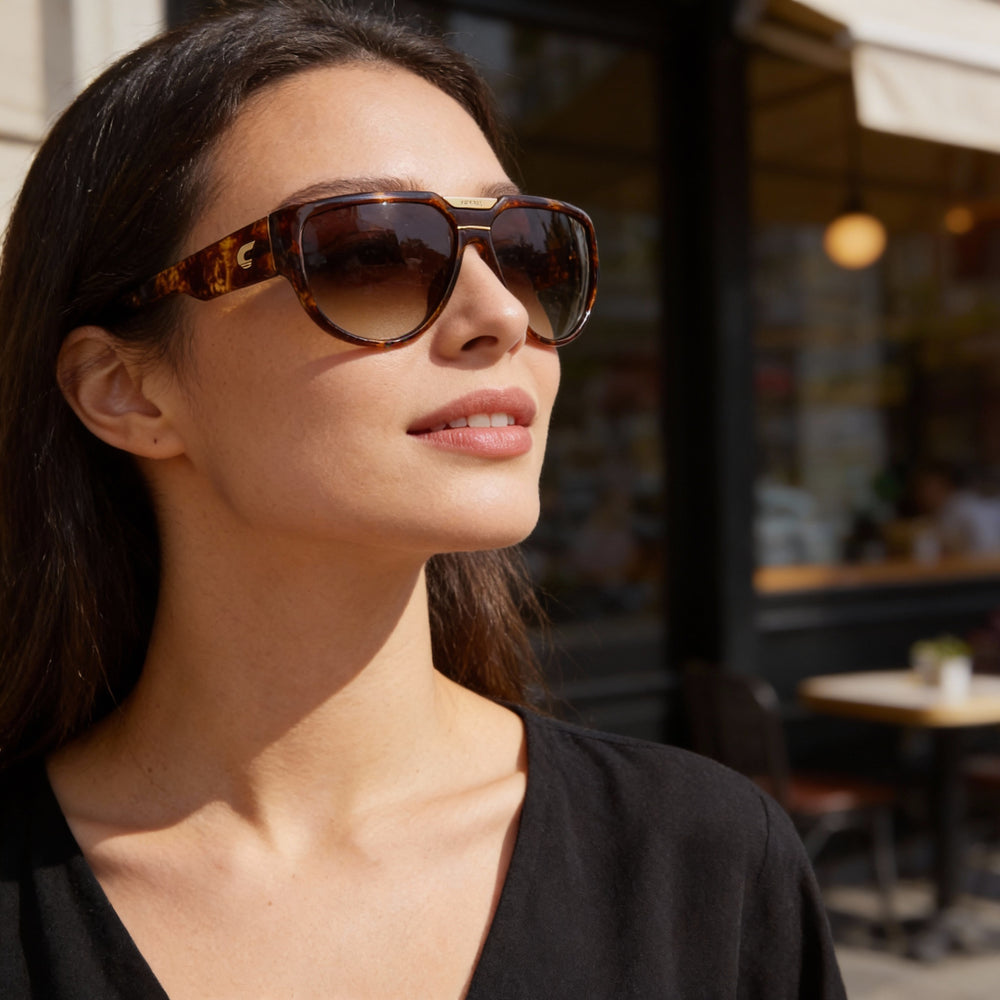 Carrera Flaglab 13 Unisex Havana Browline Polyamide Brown Gradient UV Protection Sunglasses 62mm