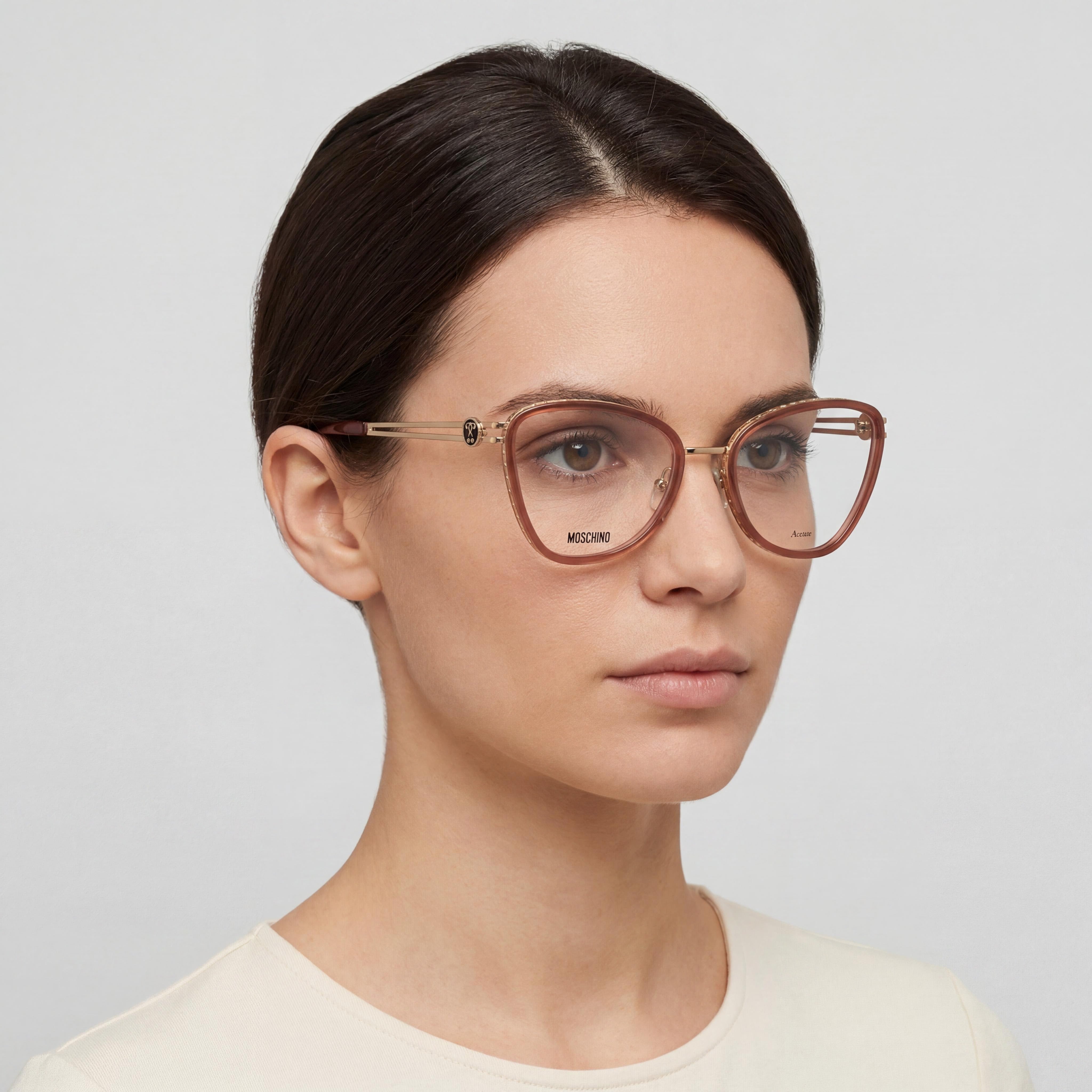 Gafas de sol clásicas vintage Moschino Mos584 para mujer en color burdeos con lentes de policarbonato de 52 mm, Photo 4