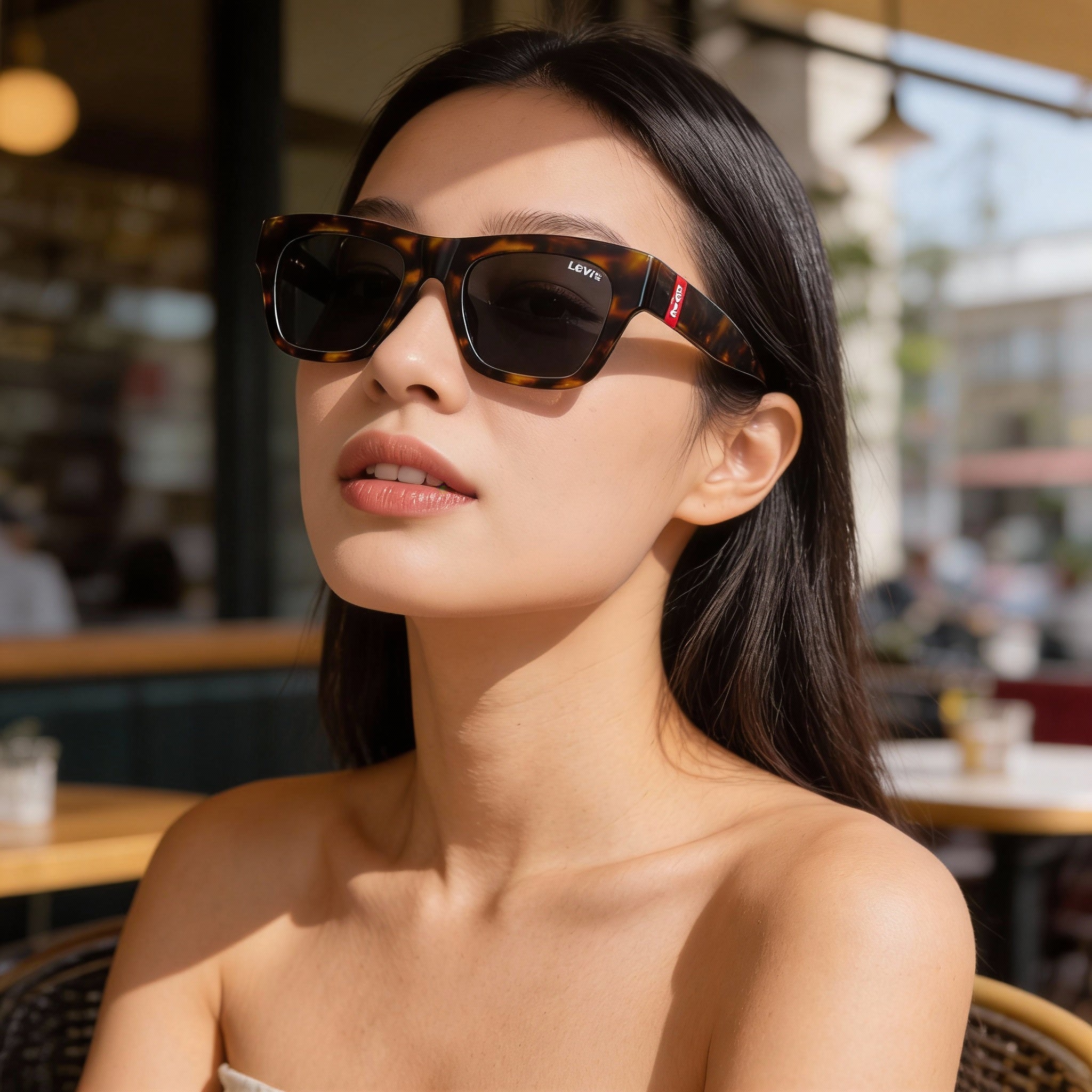 Gafas de sol unisex Levi's LV 1026/S ECO POLYAMIDE, Havana 2, lentes de 52 mm, puente de 21 mm, patillas de 140 mm, Photo 6