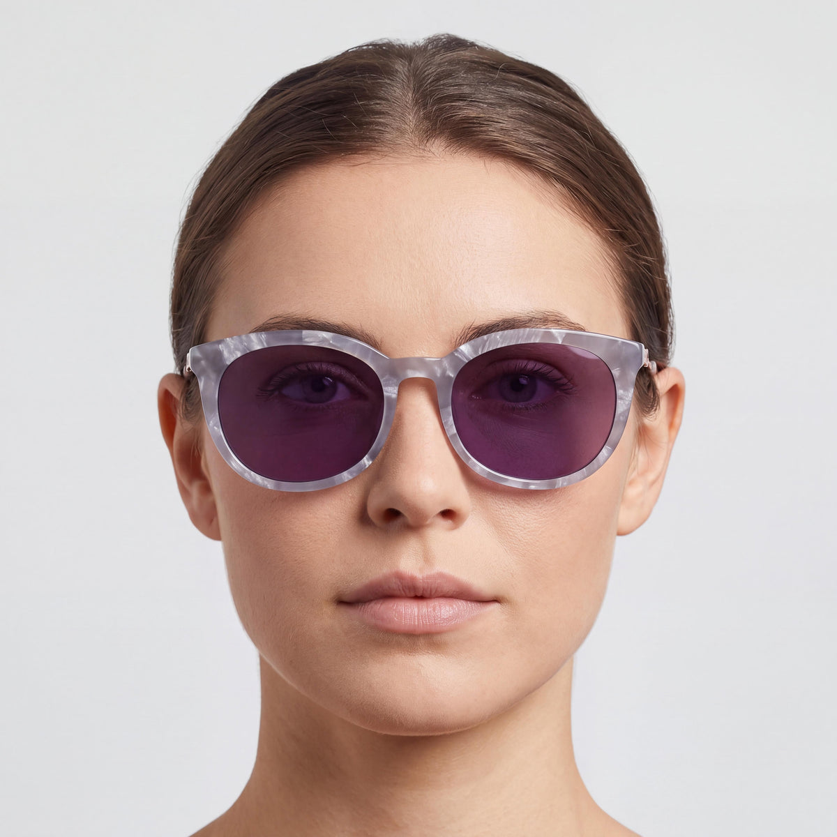 Gafas Anne Klein 7097 para mujer con montura de acetato color mármol gris clásico, lentes multicolores, 100% protección UV, 54 mm, Photo 5