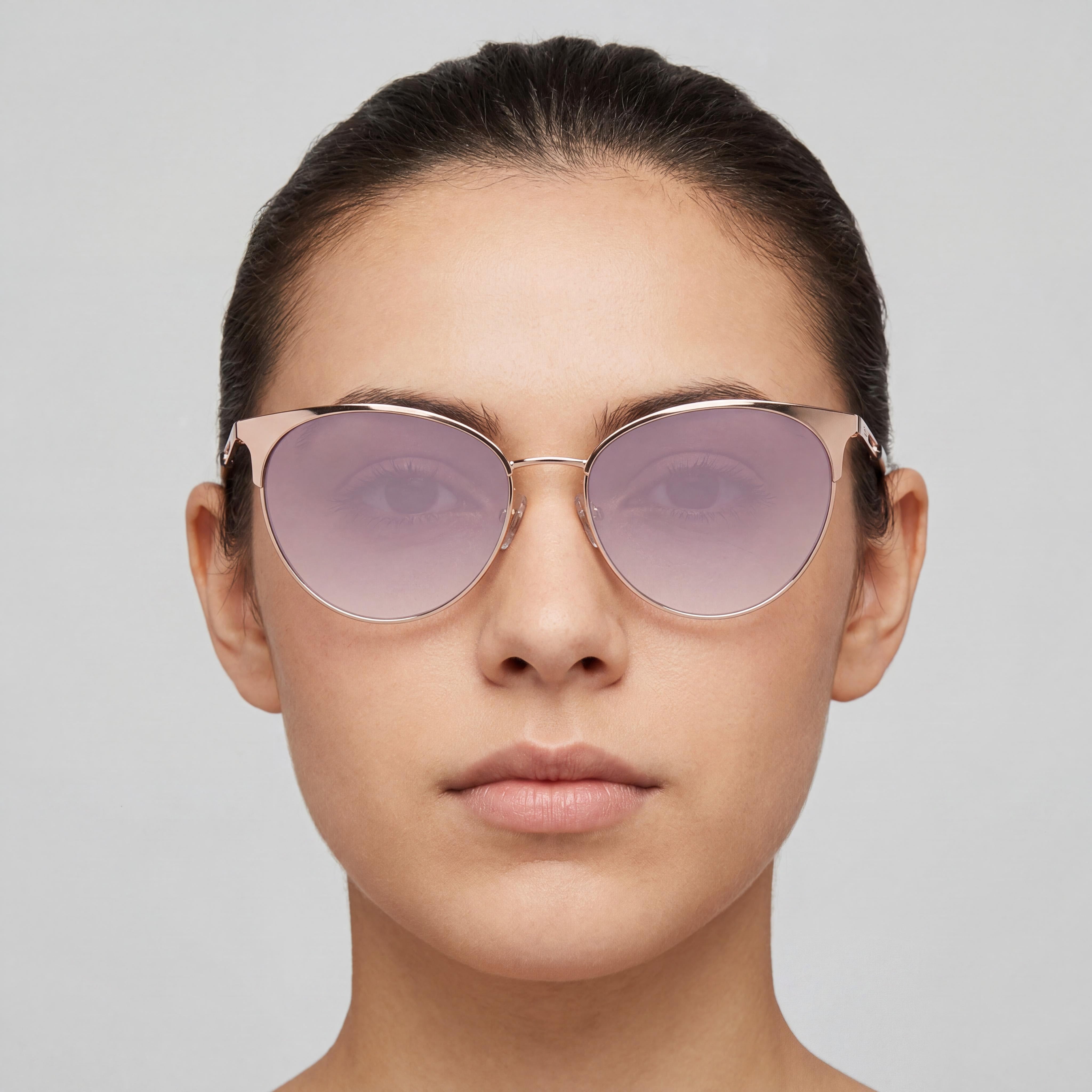 Fossil Casual Unisex Stainless Steel Rosegold Sunglasses 55mm, Photo 5