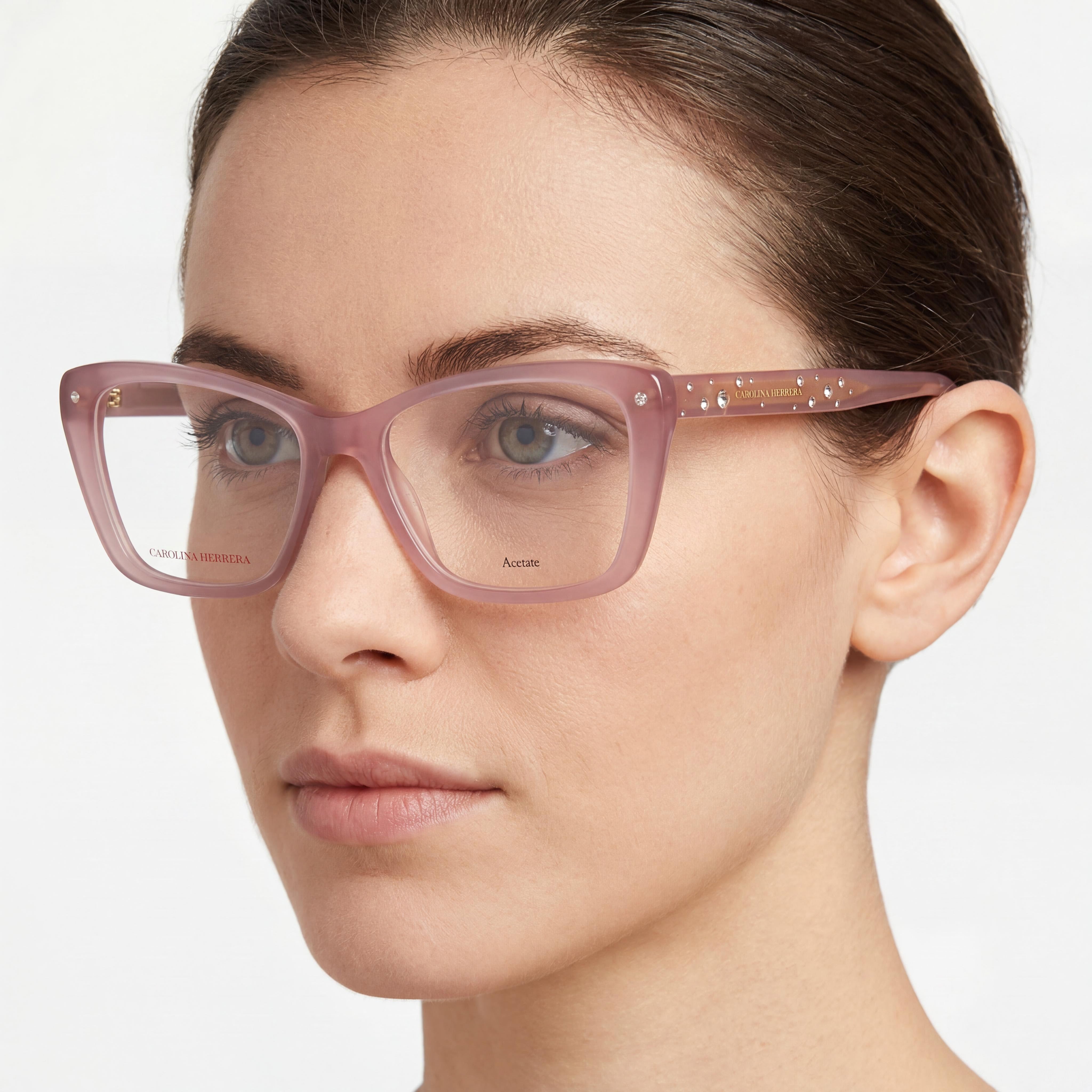 Gafas Carolina Herrera Modern Her 0149 para mujer, armazón de acetato multicolor con lentes nude de 53 mm, Photo 5